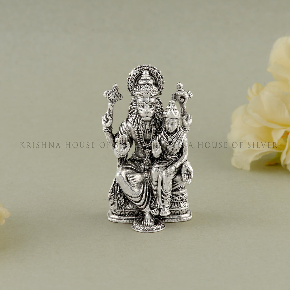 Divine Lakshmi Narasimha Swamy Idol in 92.5 Silver