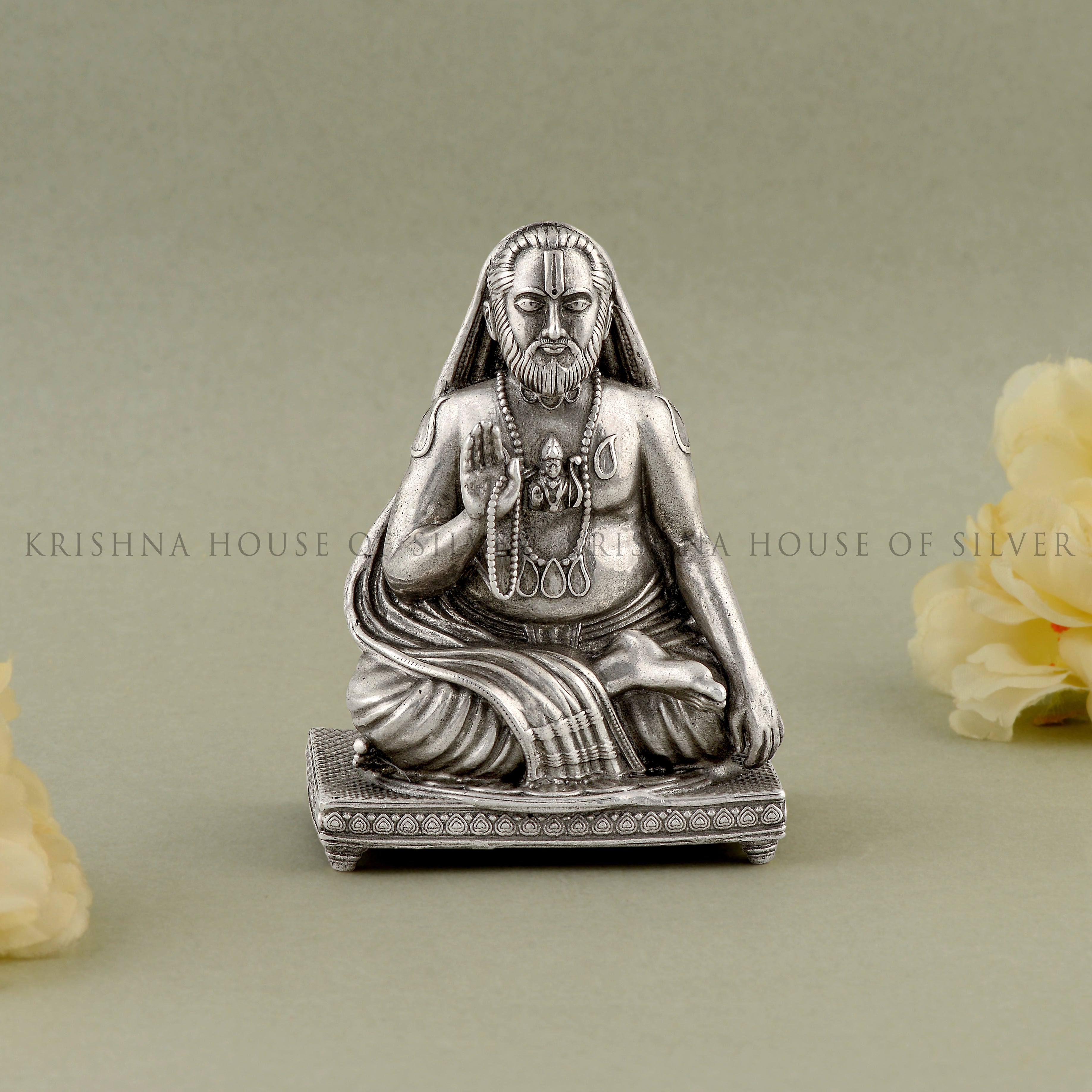 Silver Raghavendra swamy idol