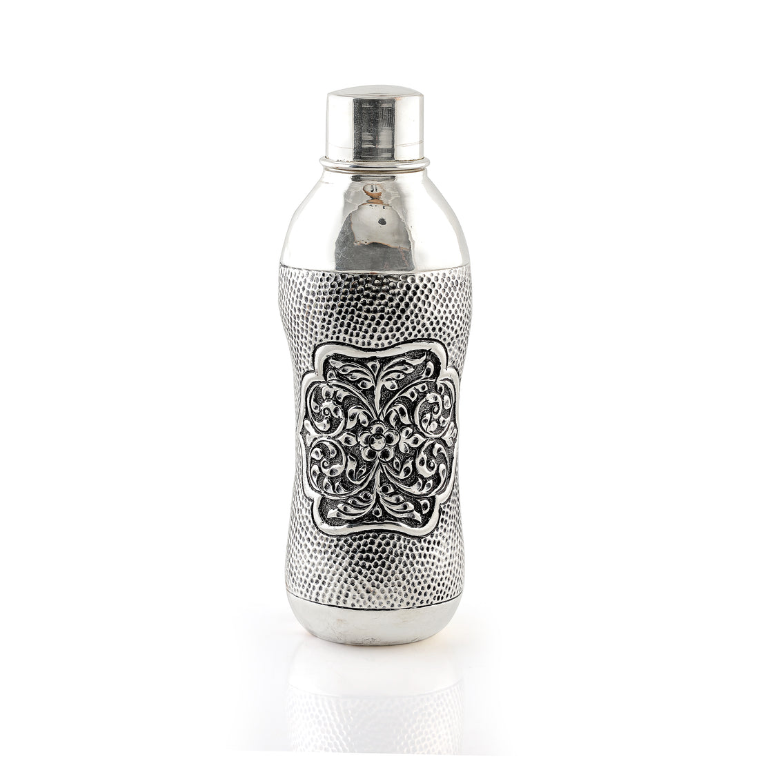 Elegant Floral Design Silver Water Bottle - Krishna Jewellers Pearls and Gems