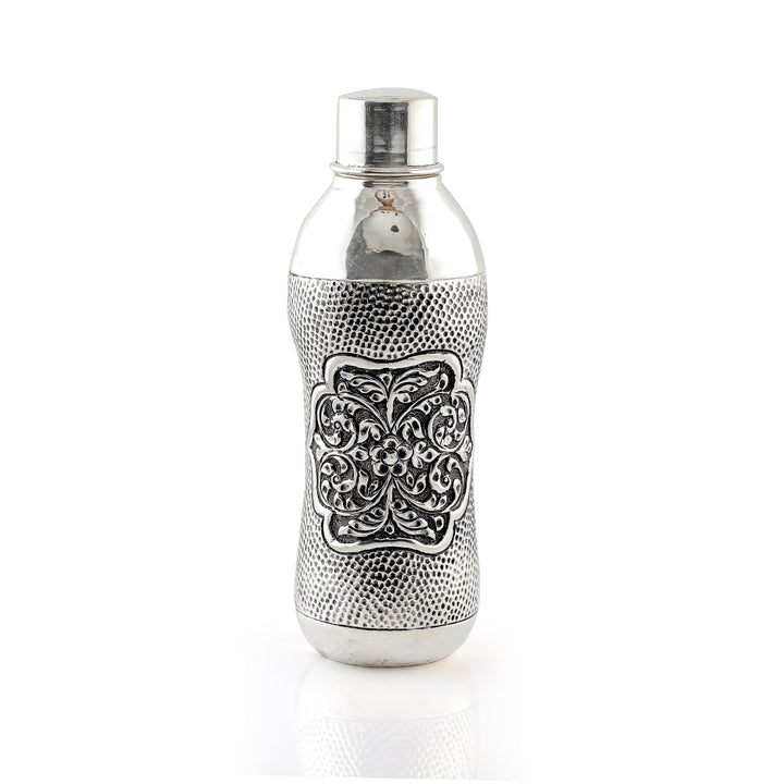 Elegant Floral Design Silver Water Bottle - Krishna Jewellers Pearls and Gems