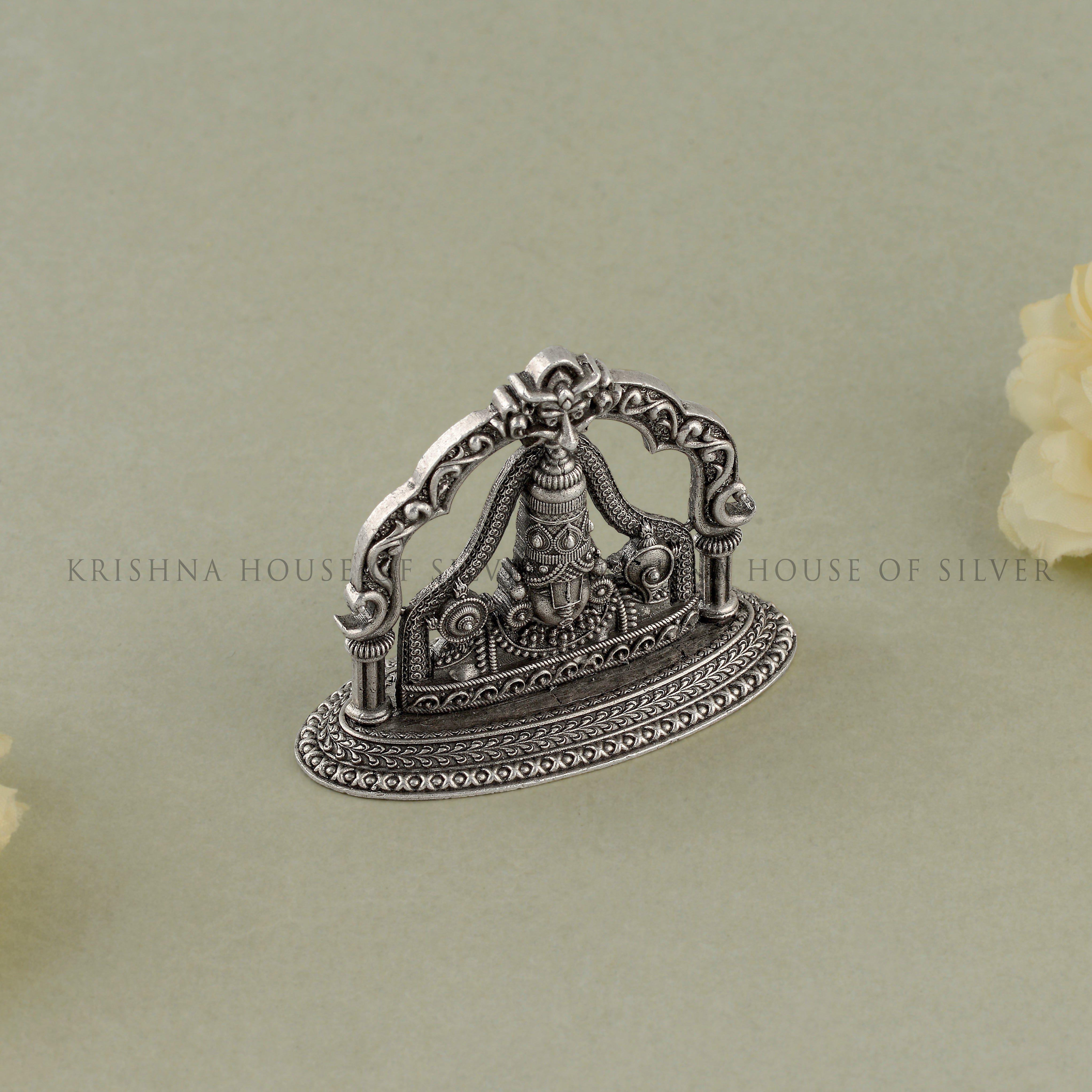 Silver Half Balaji Arch for Deity