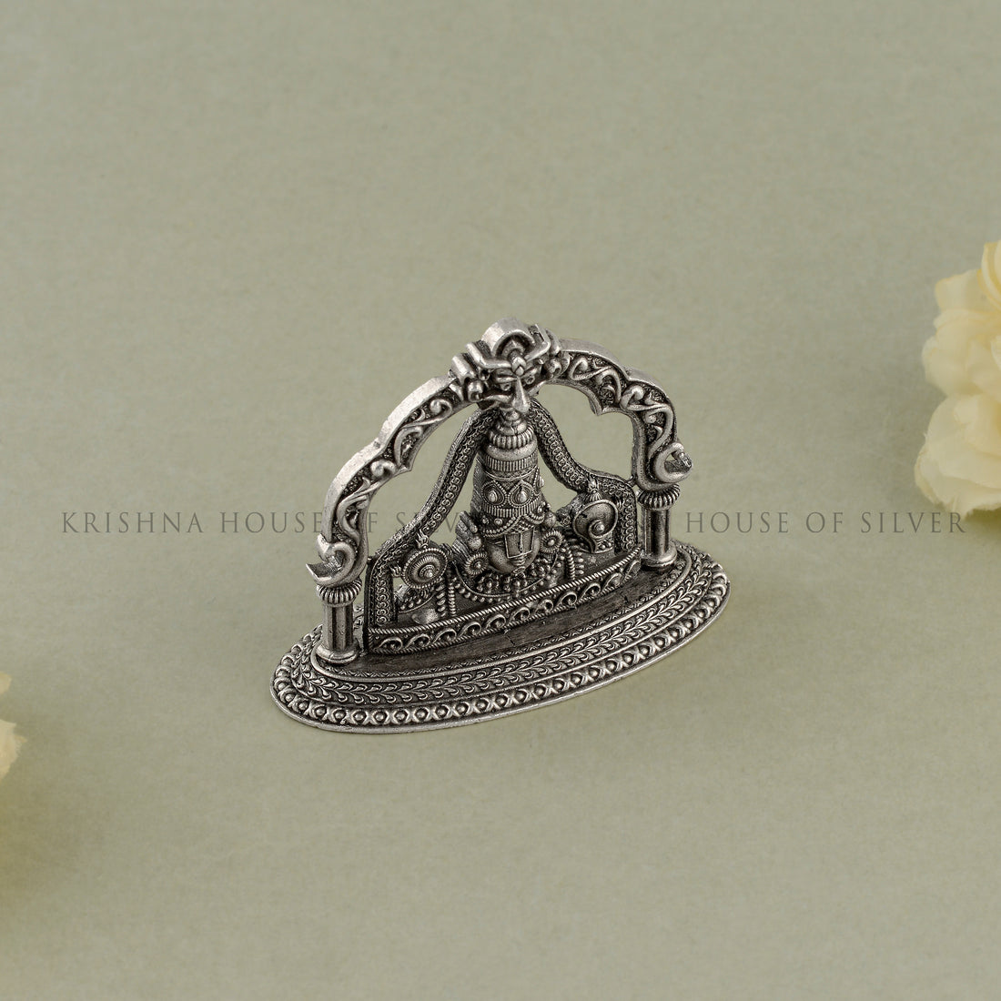 Silver Half Balaji Arch for Deity