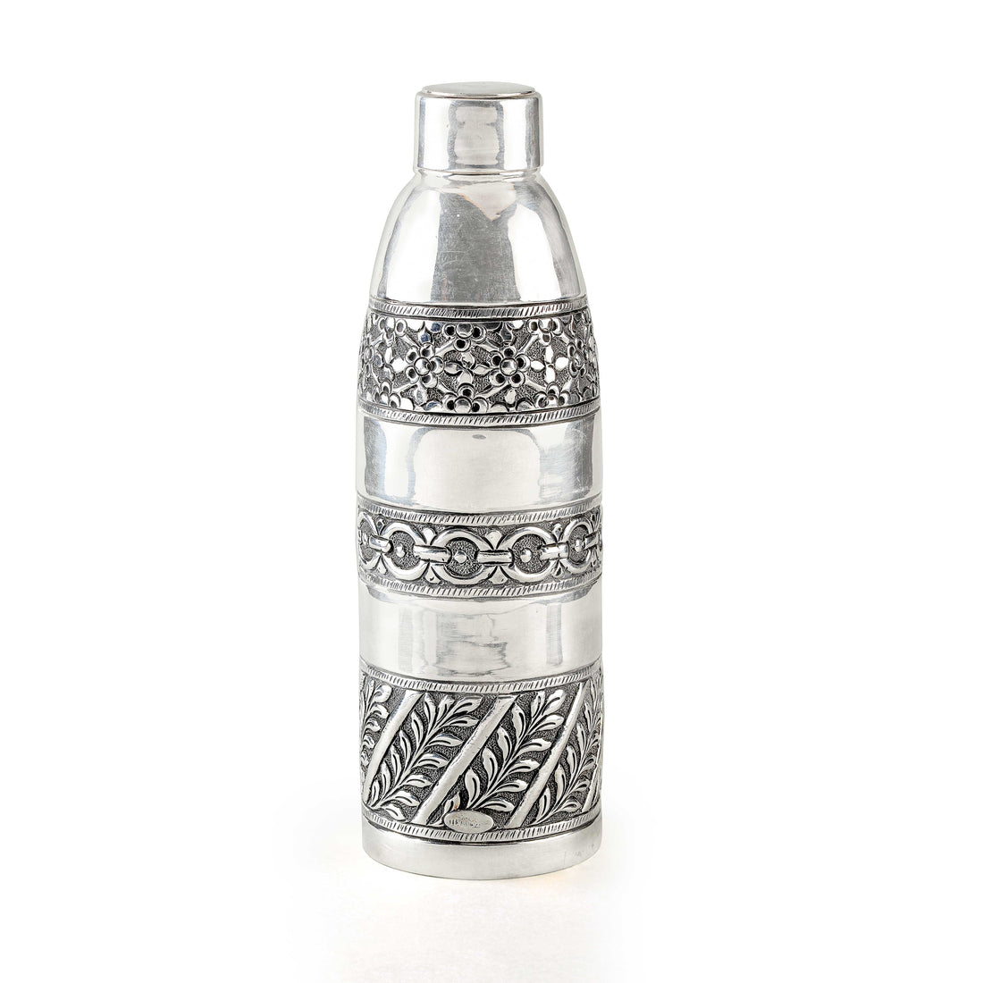 Silver Antique Floral Design Bottle - Krishna Jewellers Pearls and Gems