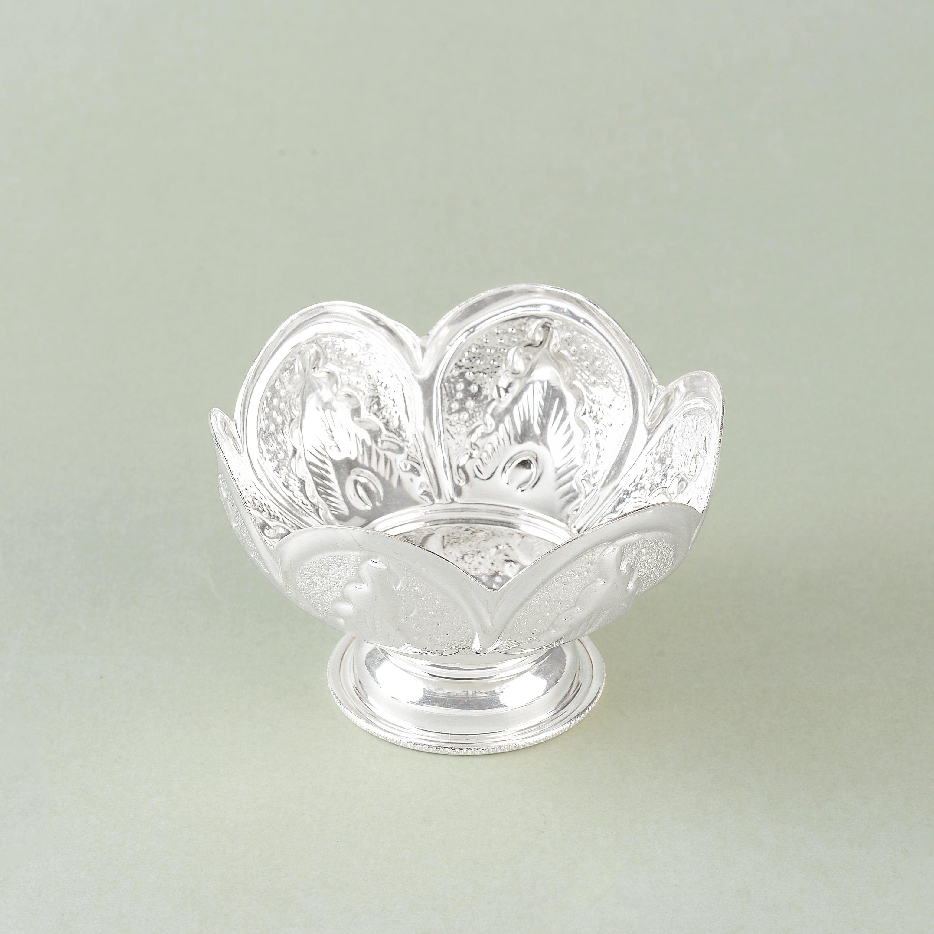 Silver Lotus Panchamrutham Bowl