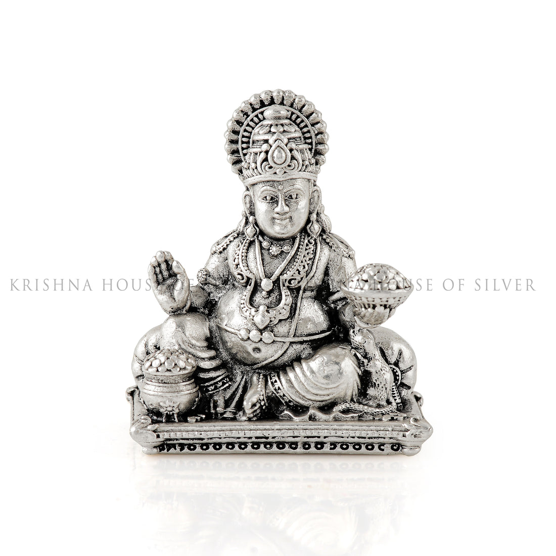 Antique-Finished Silver Kuber Idol