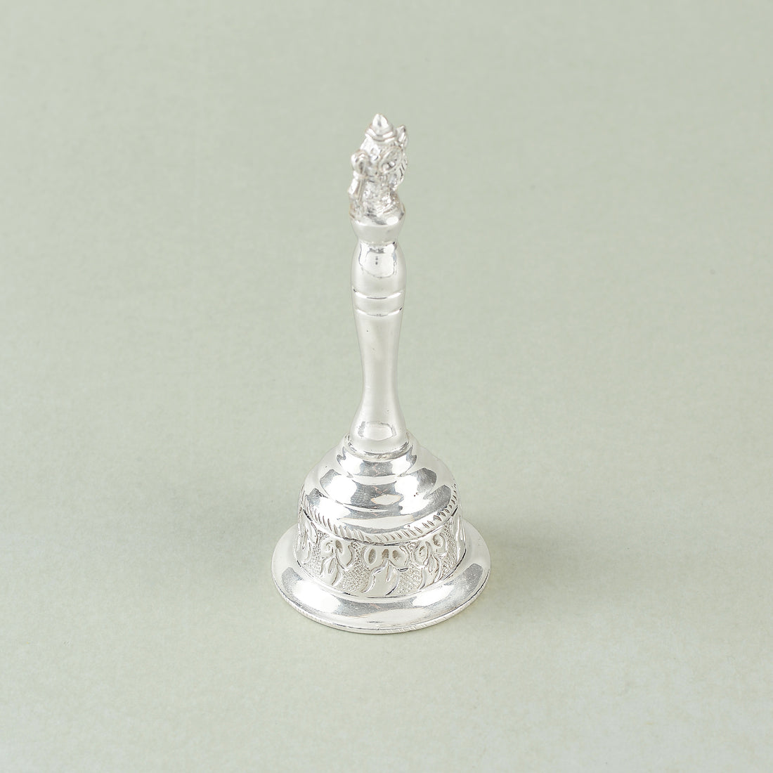Silver Pooja Bell Inspired by Temple Elegance