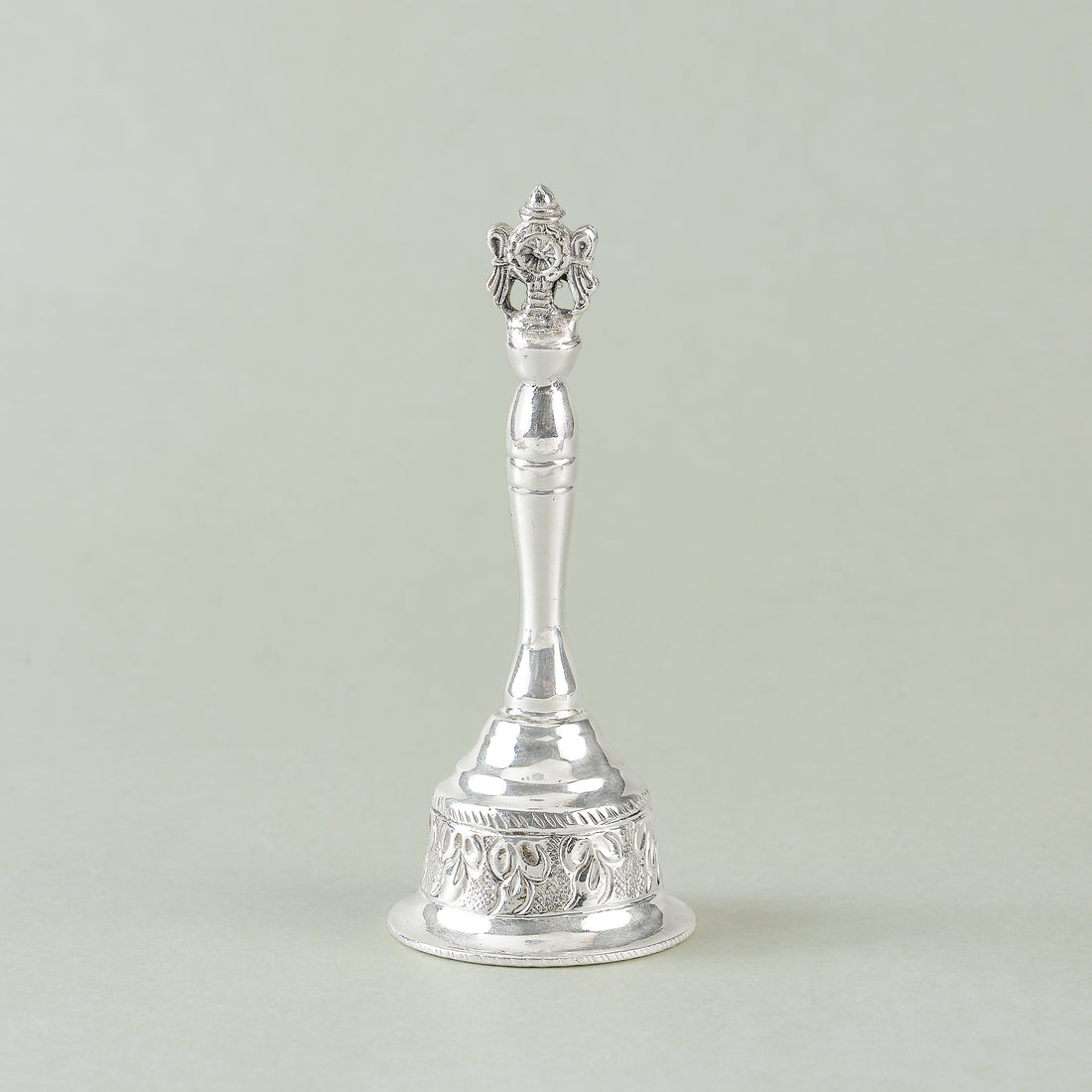 Silver Pooja Bell Inspired by Temple Elegance