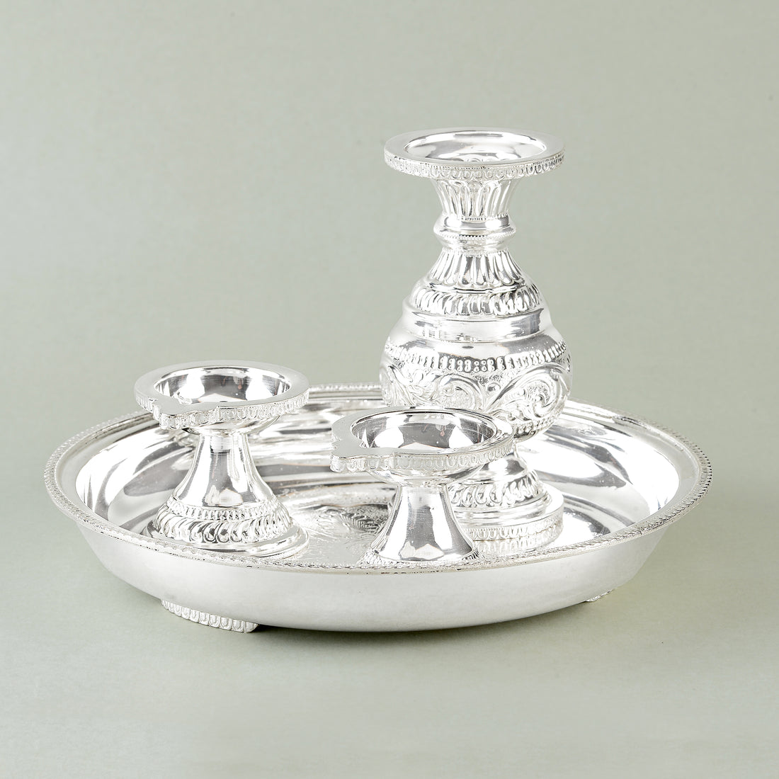 Classic Silver Pooja Thali