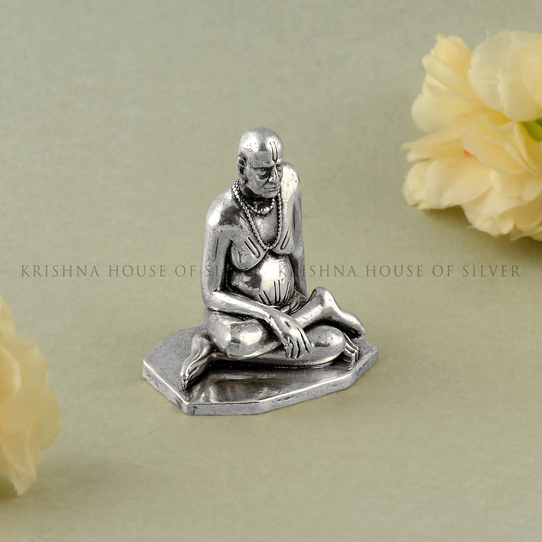 Antique Silver Swami Samarth Idol