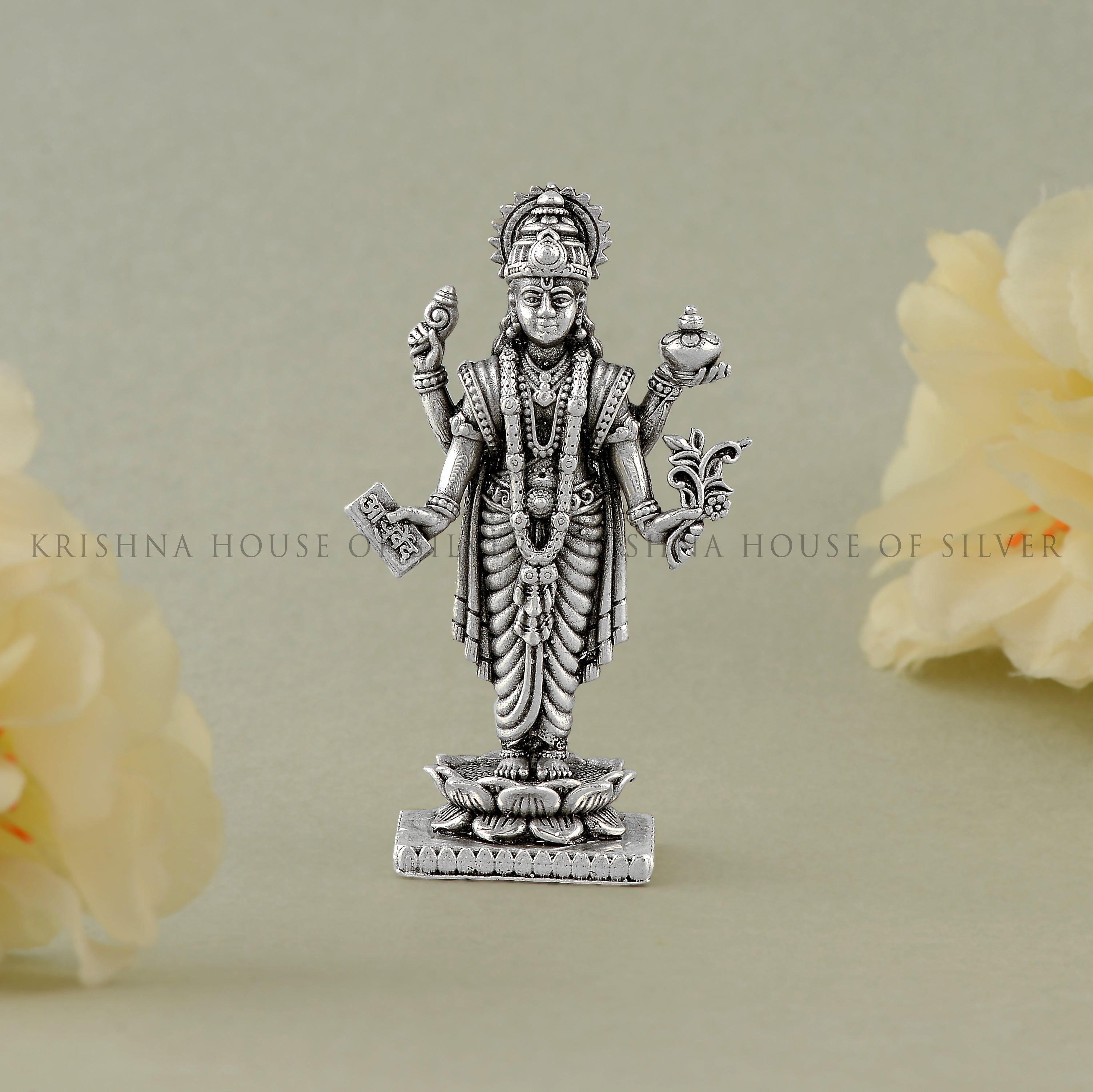 Guardian of Health: Silver Dhanvantri Statue