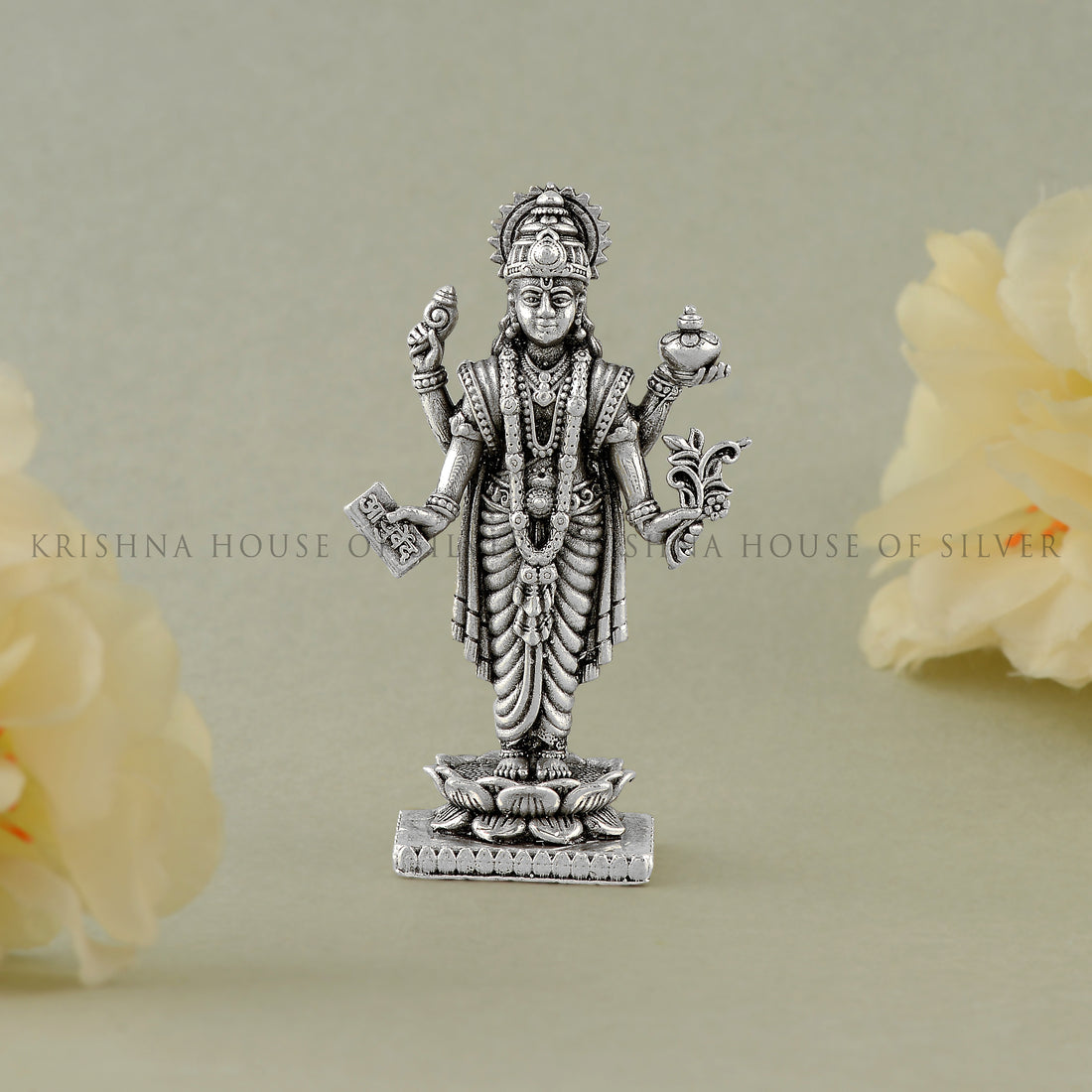 Guardian of Health: Silver Dhanvantri Statue