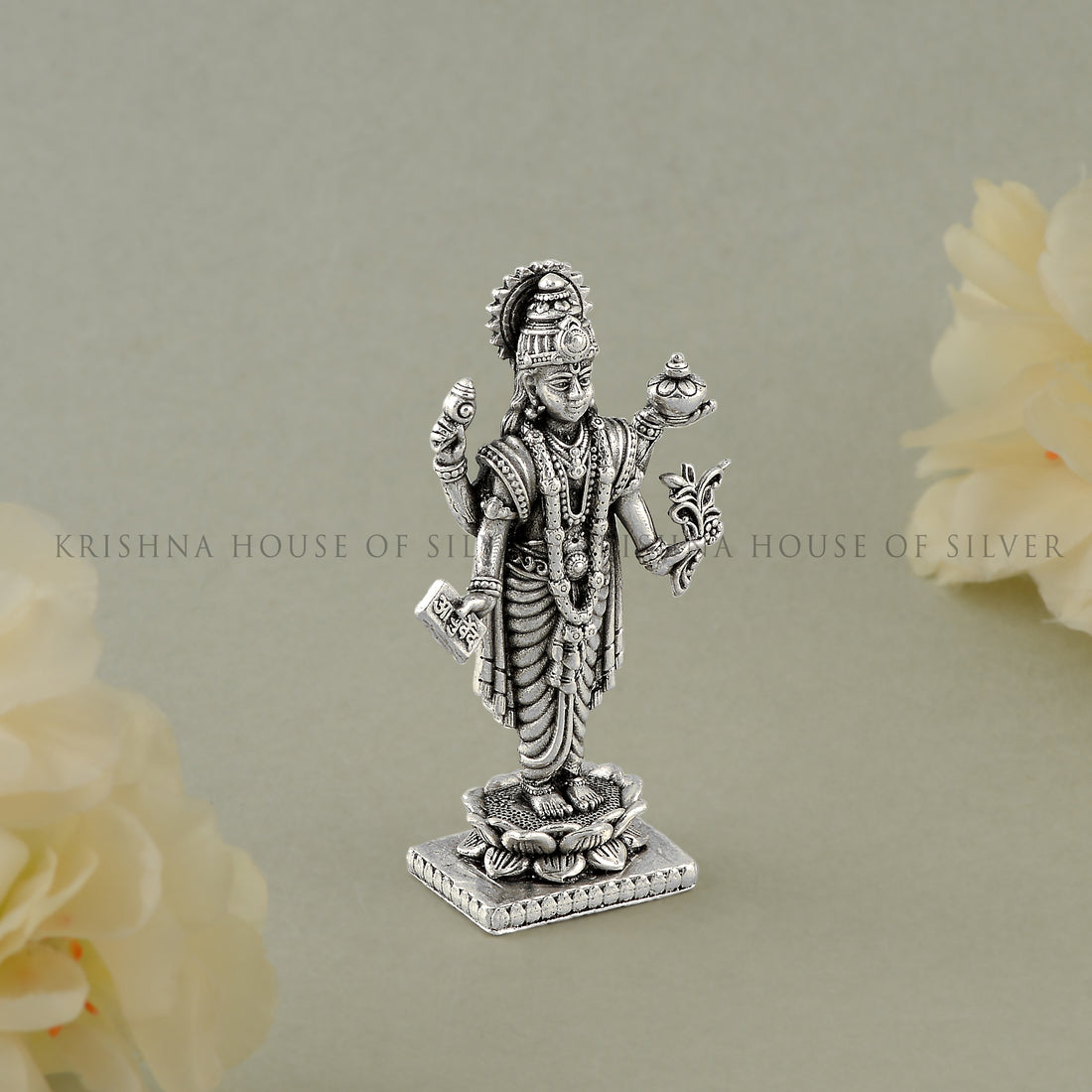 Guardian of Health: Silver Dhanvantri Statue