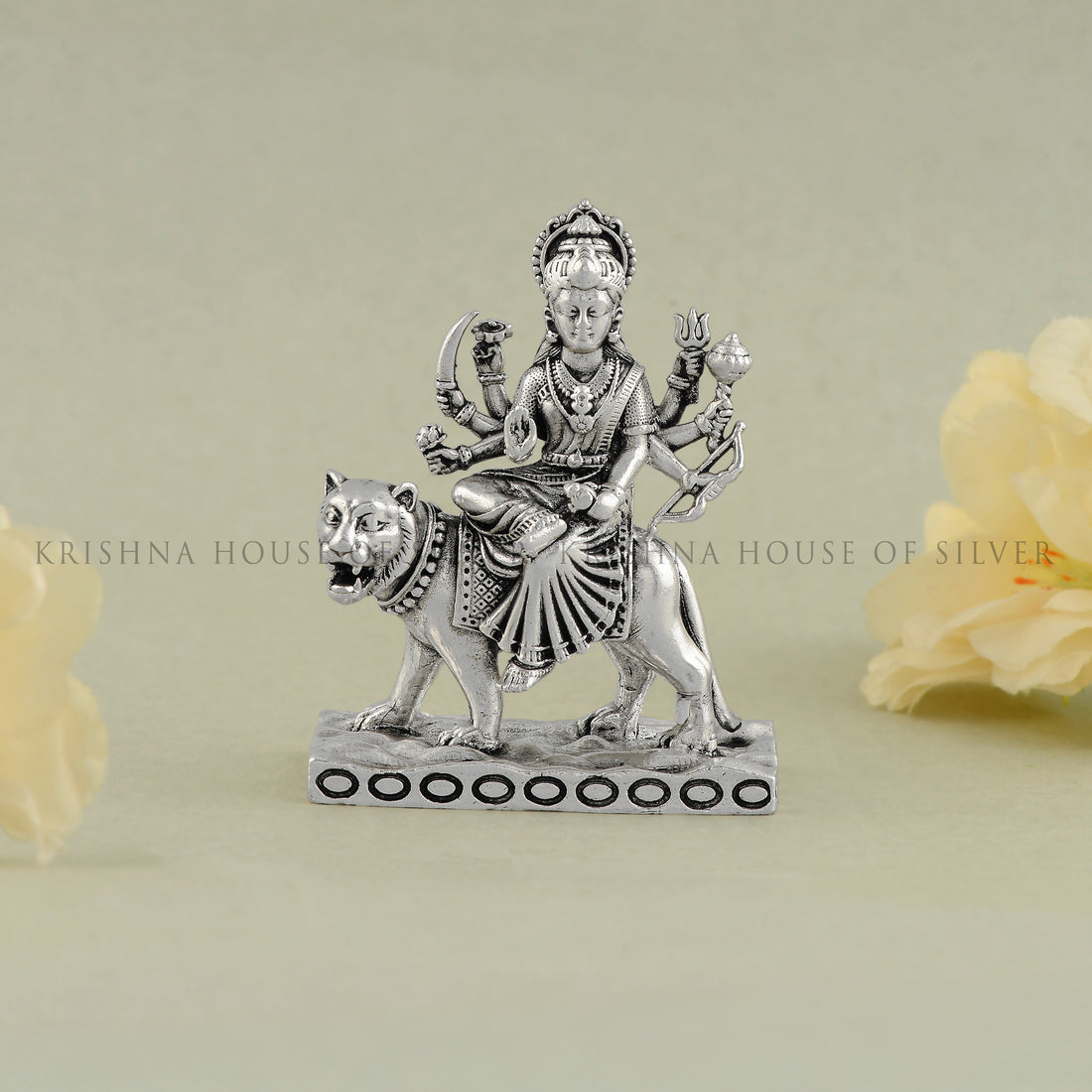 Goddess Durga in Silver