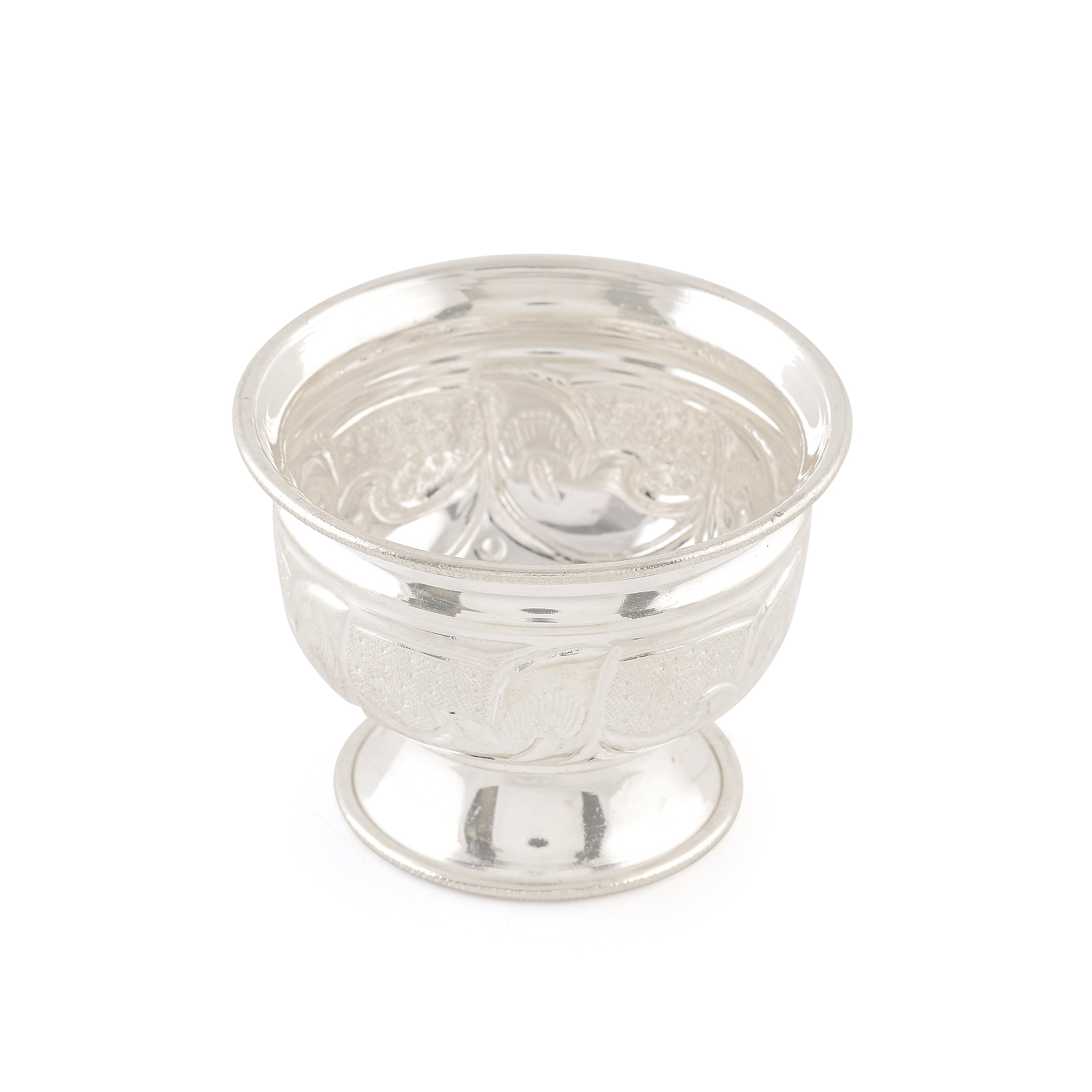 Silver 92.5 Leaf-Themed Bowl