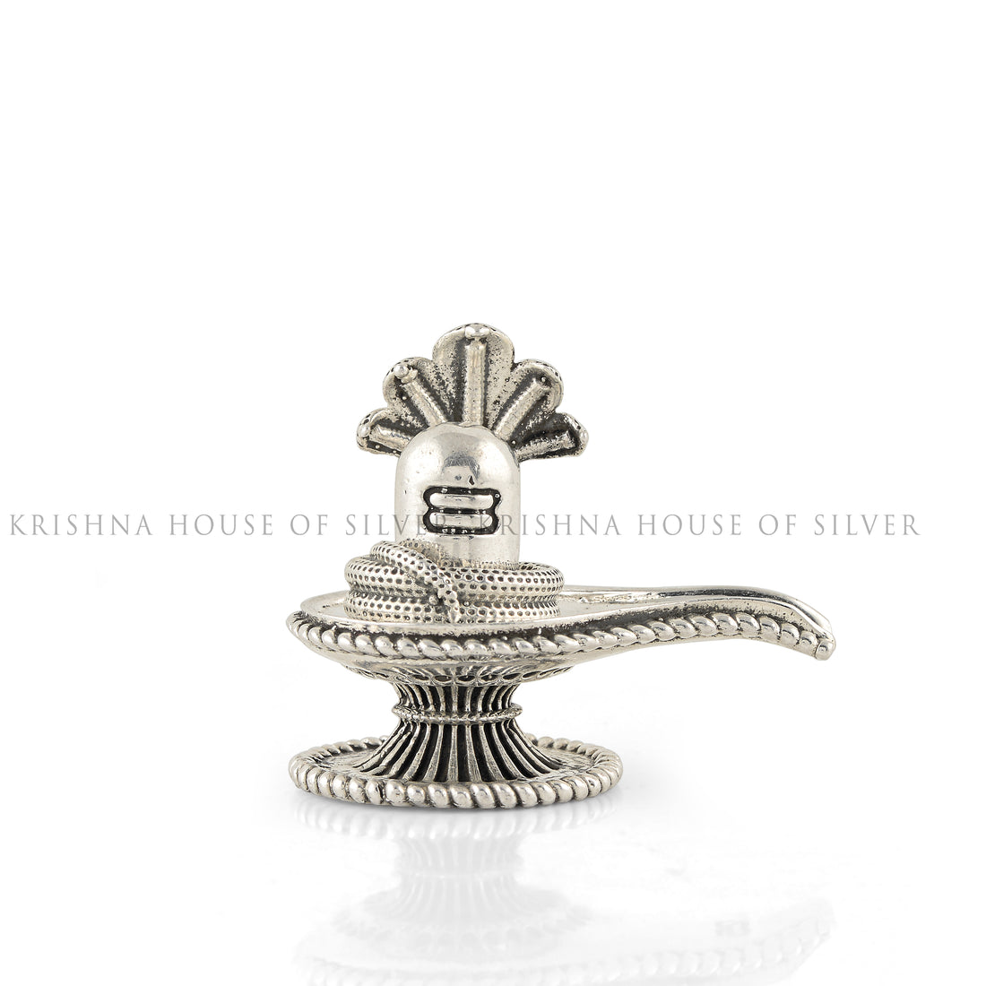 Divine Silver Shivling With Sheshnag