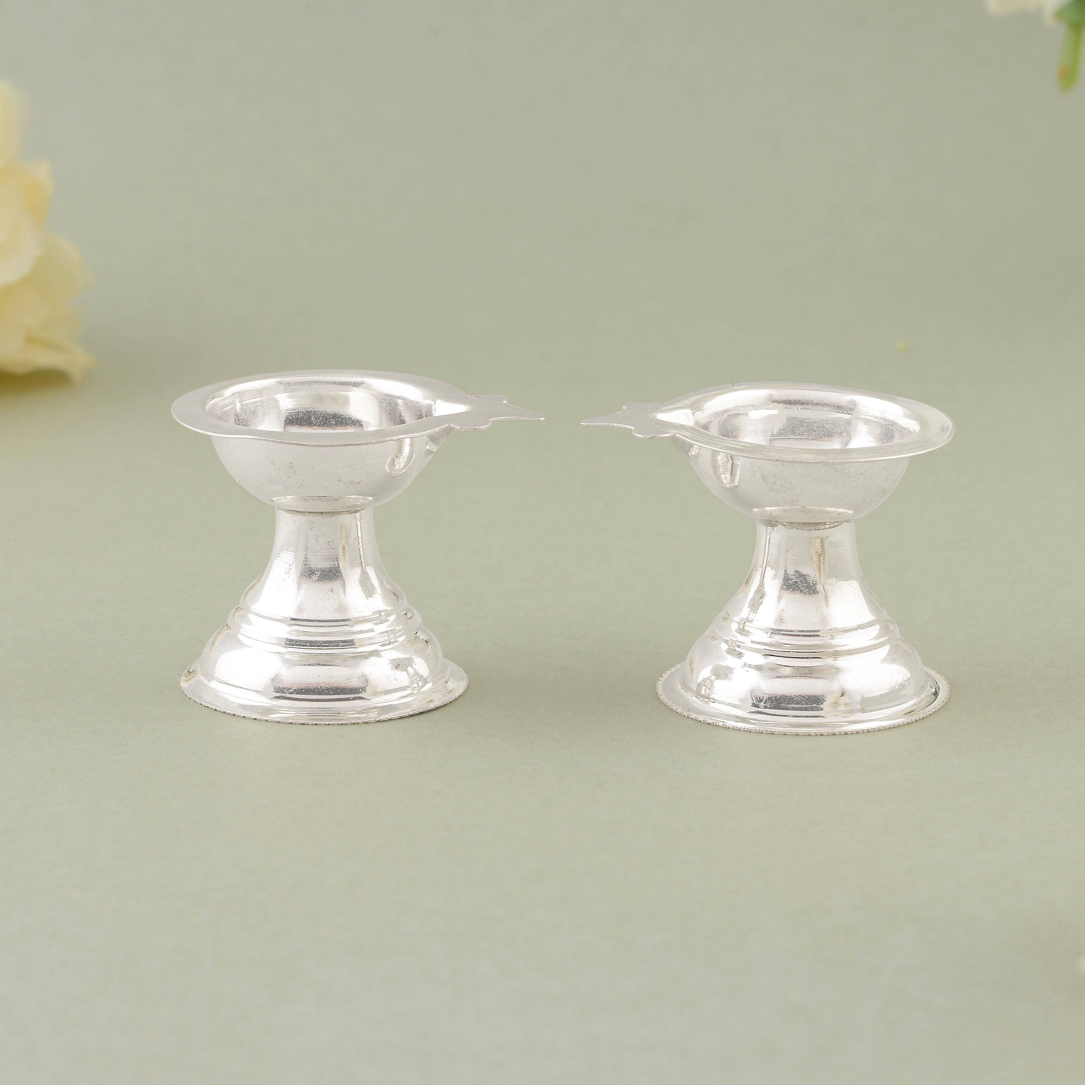 Silver Plain Diya Stands 92.5