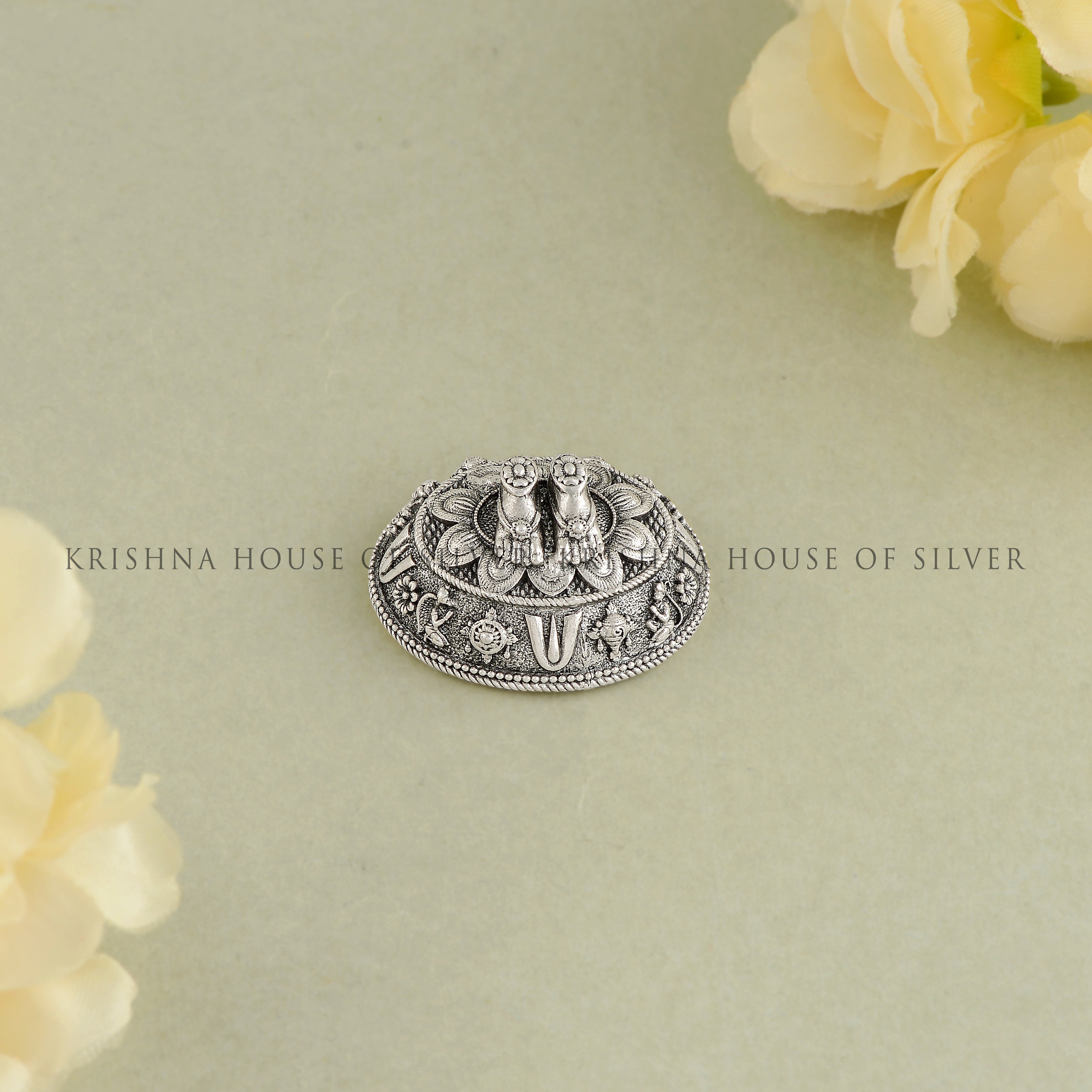 Silver Venkateshwara Swamy Padalu Crafted from Antique 92.5 Silver