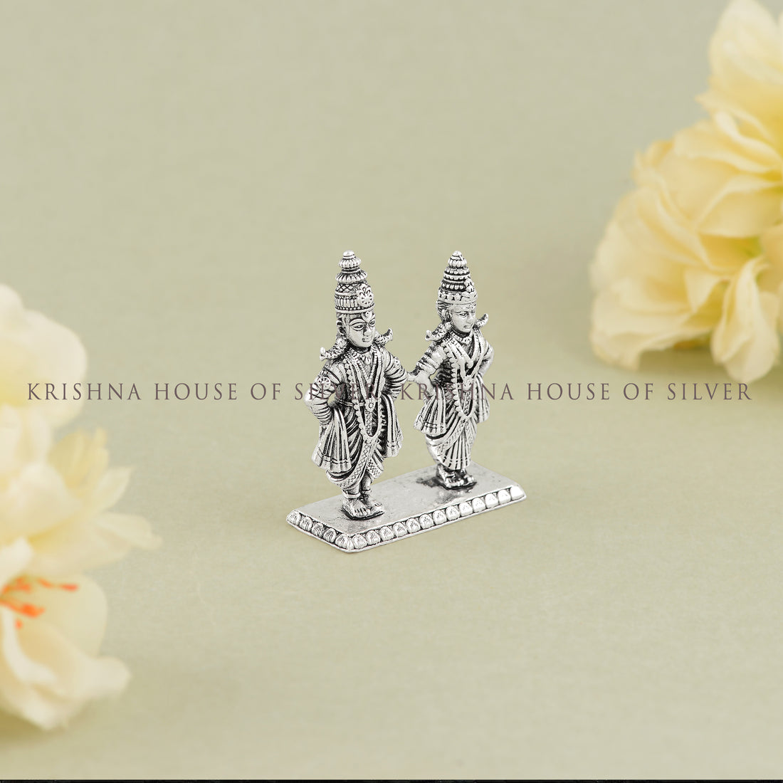Silver Vithal and Rukmini Idol