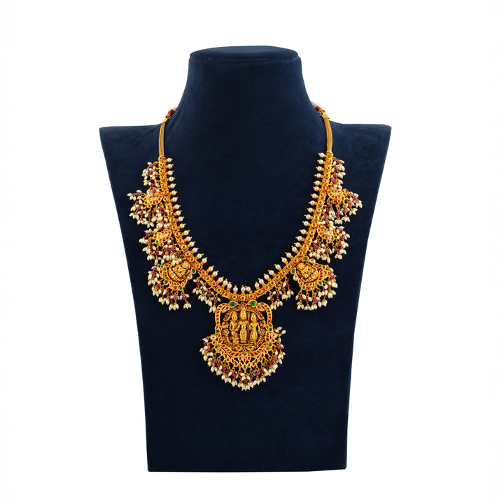 Gold Guttapusalu Rama Parivar Necklace Traditional Temple Jewelry