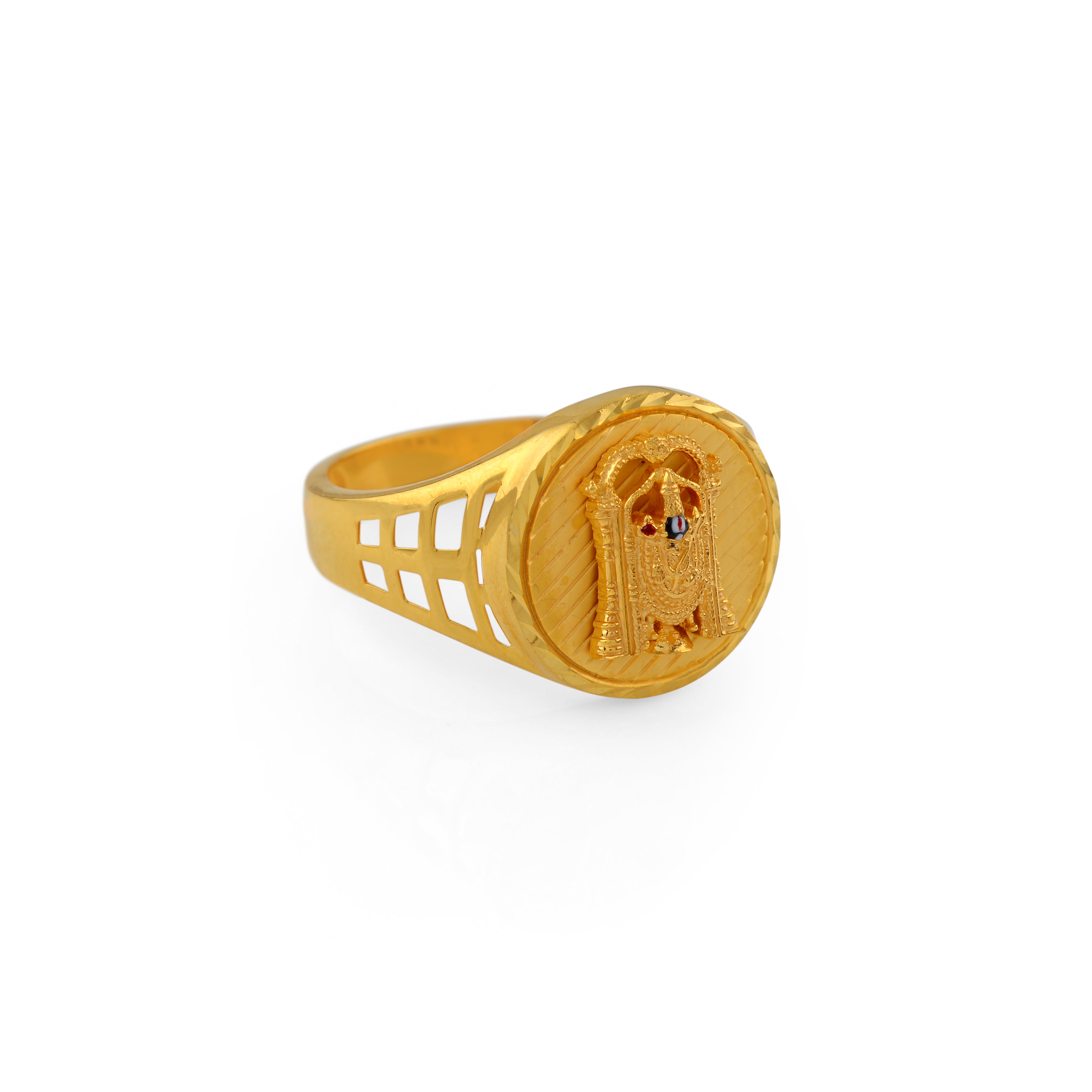 Balaji Gold Ring in 22K - Krishna Jewellers Pearls and Gems