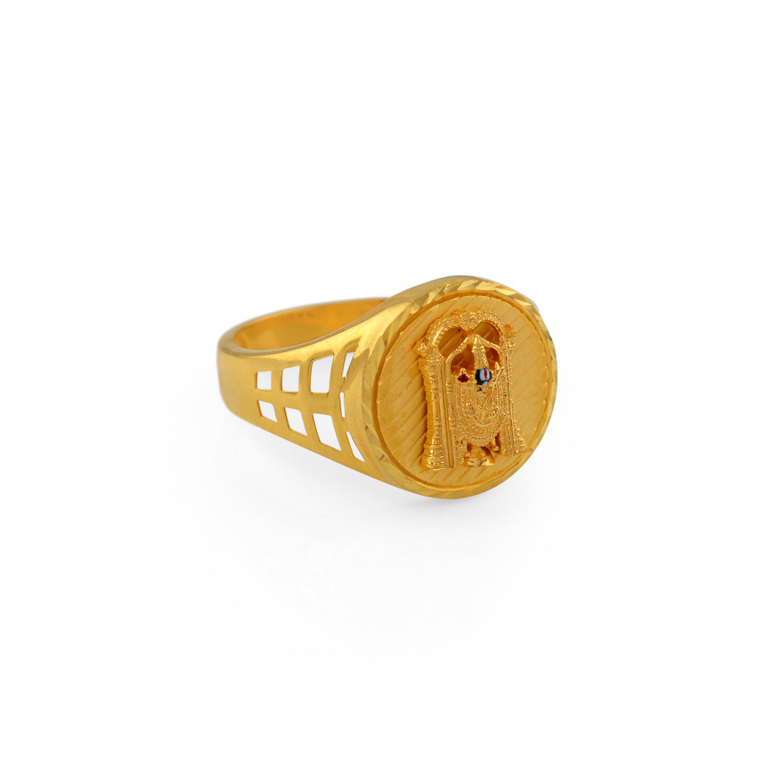 Balaji Gold Ring in 22K - Krishna Jewellers Pearls and Gems