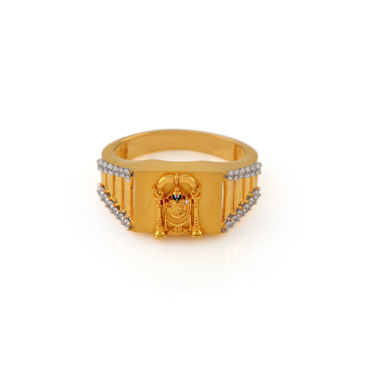 Buy 22K Gold Finger Ring With Balaji Engraving Online – Krishna