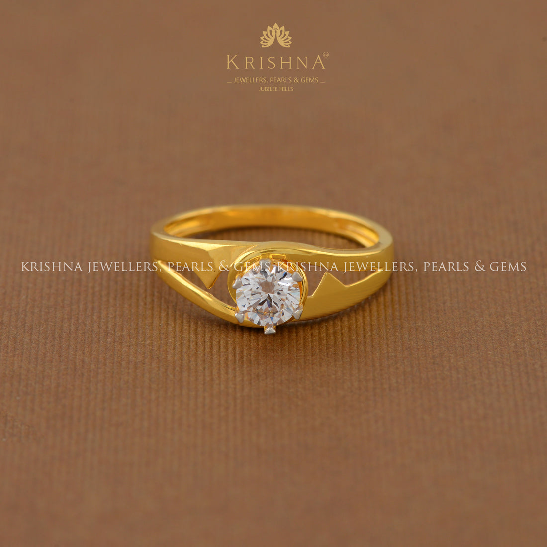 Classic Gold Finger Ring - Krishna Jewellers Pearls and Gems