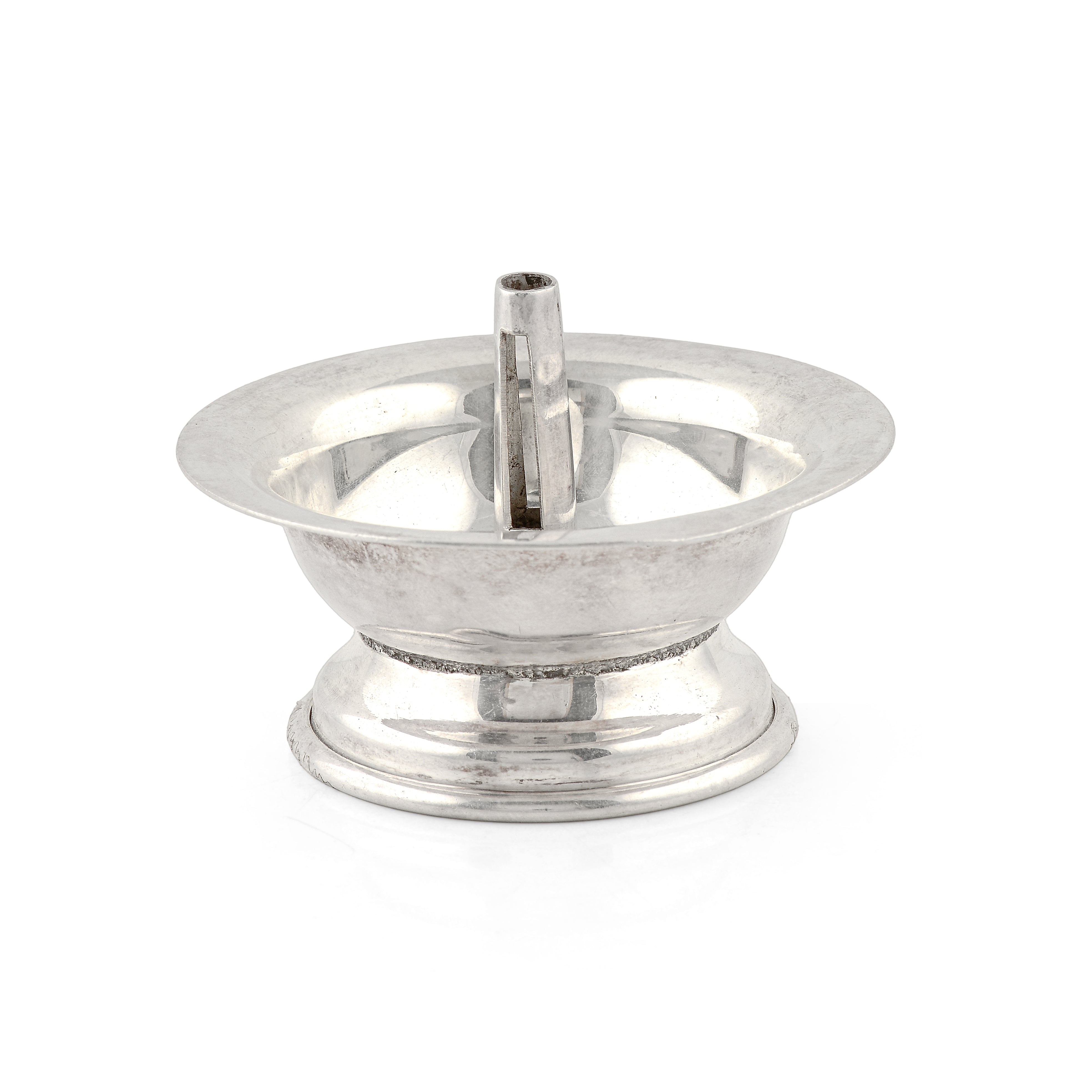 Pure Silver Small Deepam - Single Piece (Wick Holder Style)