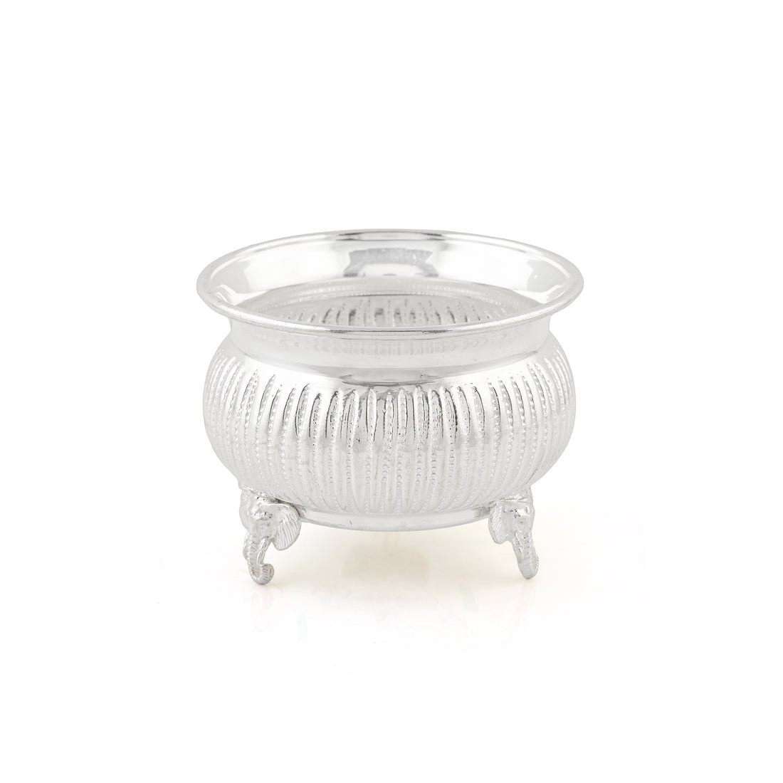 Pure Silver Elephant Leg Bowl - Single Piece