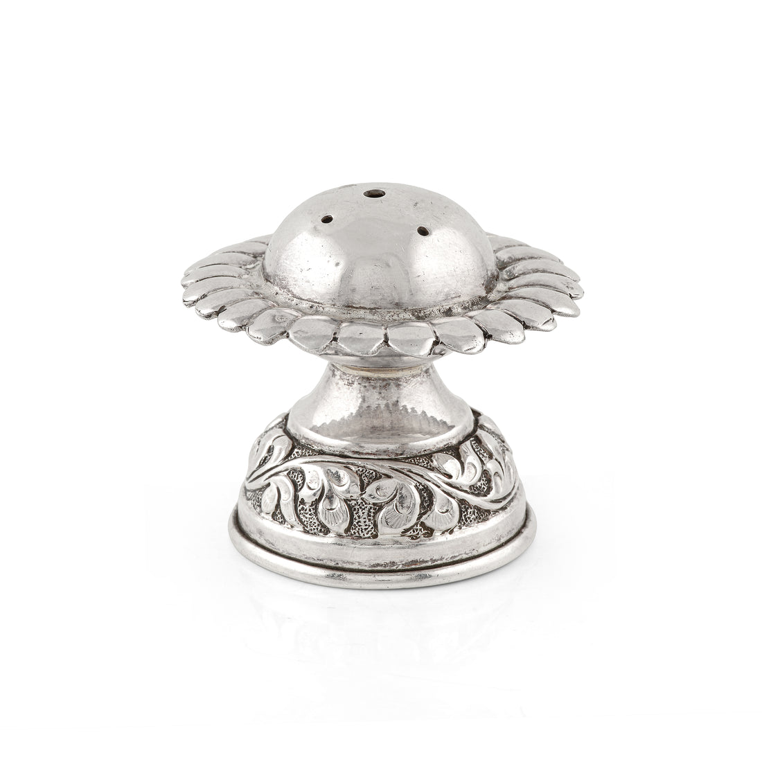 92.5 Pure Silver Antique Agarbatti Stand - Floral Design