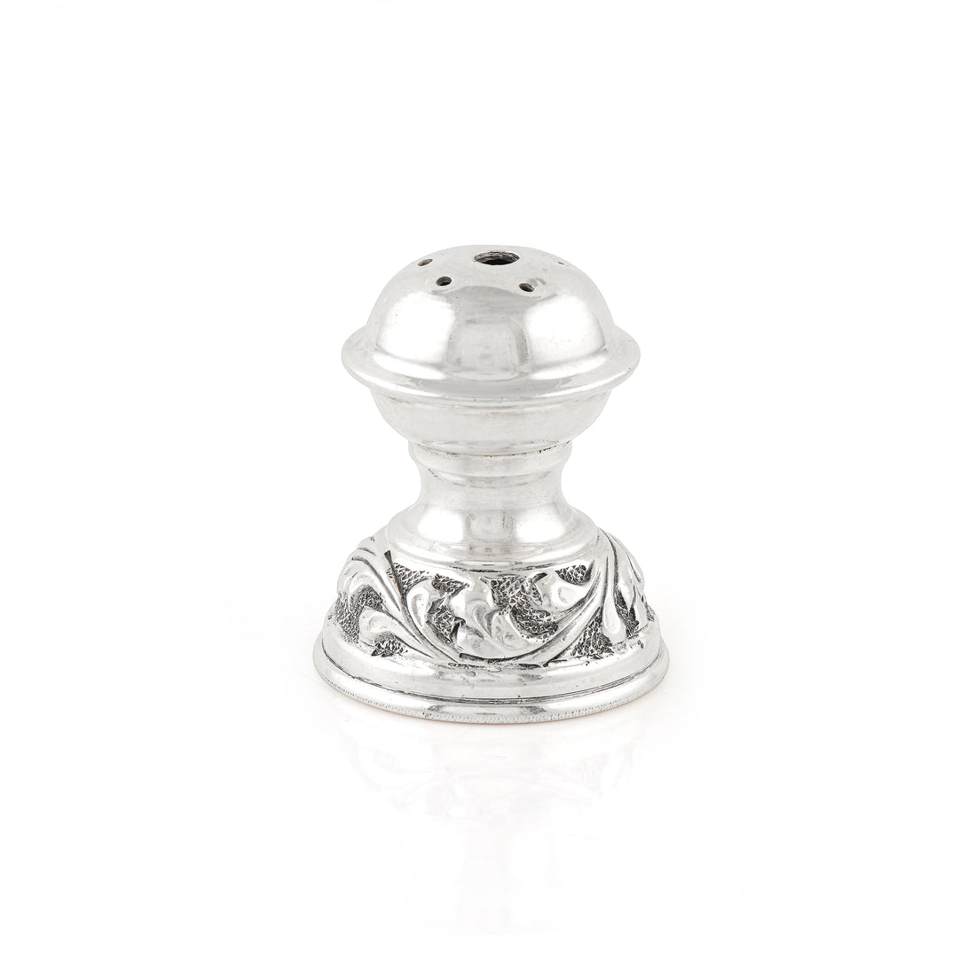 Pure Silver Antique Agarbatti Stand - Intricate Base Design