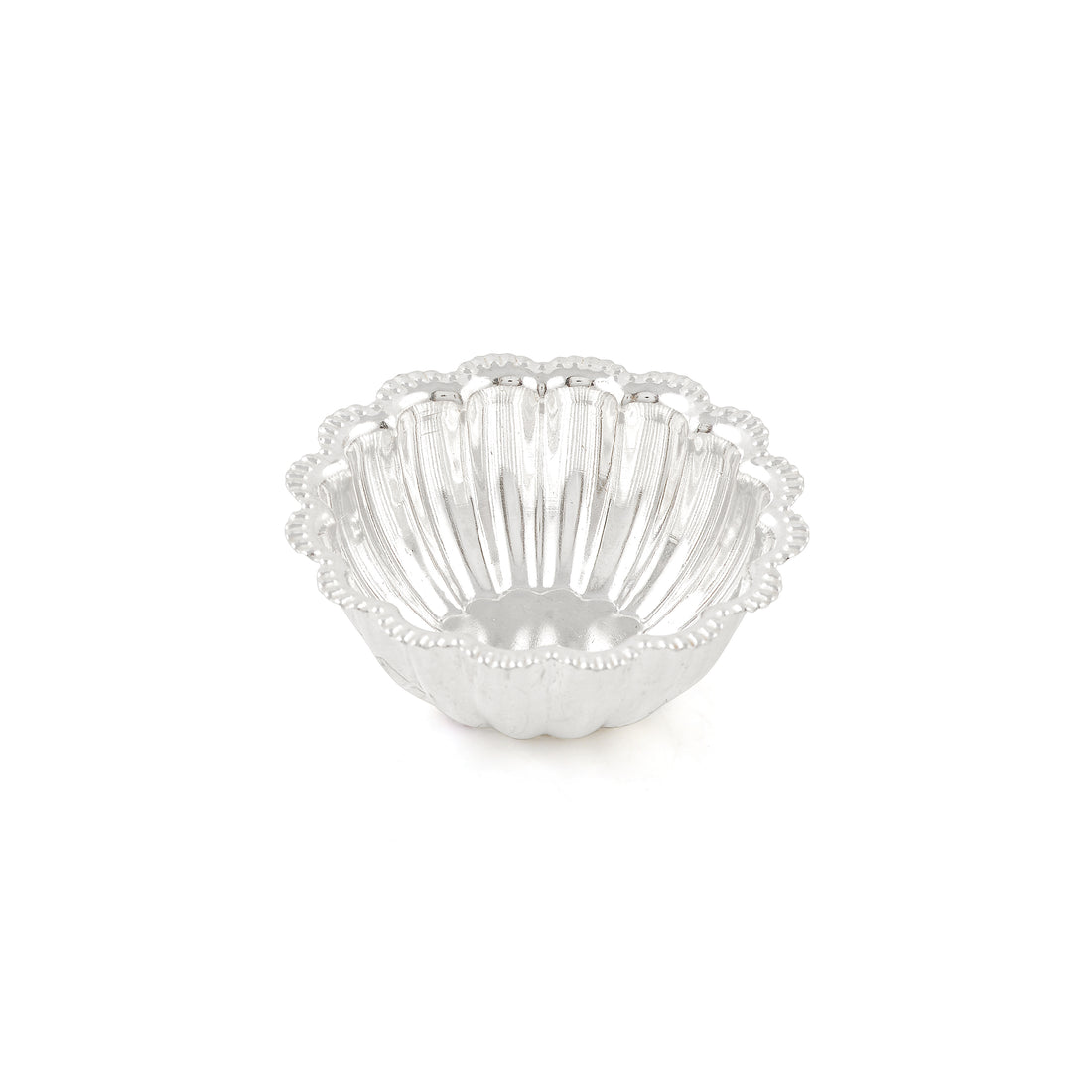 Pure Silver Fluted Design Pooja Bowl