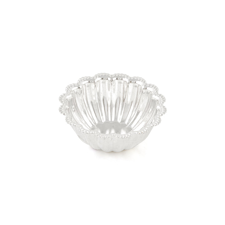 Pure Silver Fluted Design Pooja Bowl