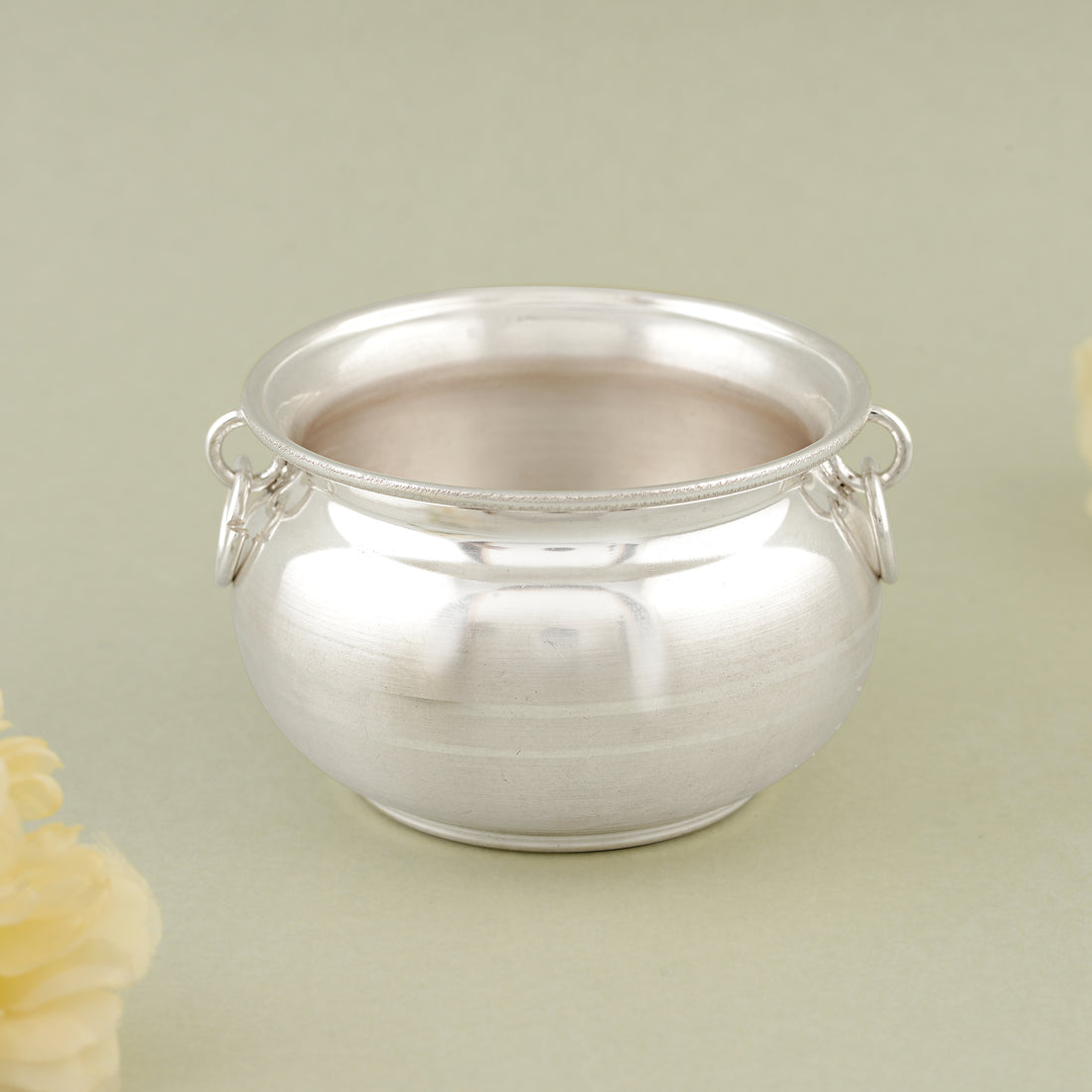 Pure Silver Plain Bowl / Gangalam with Handle Loops