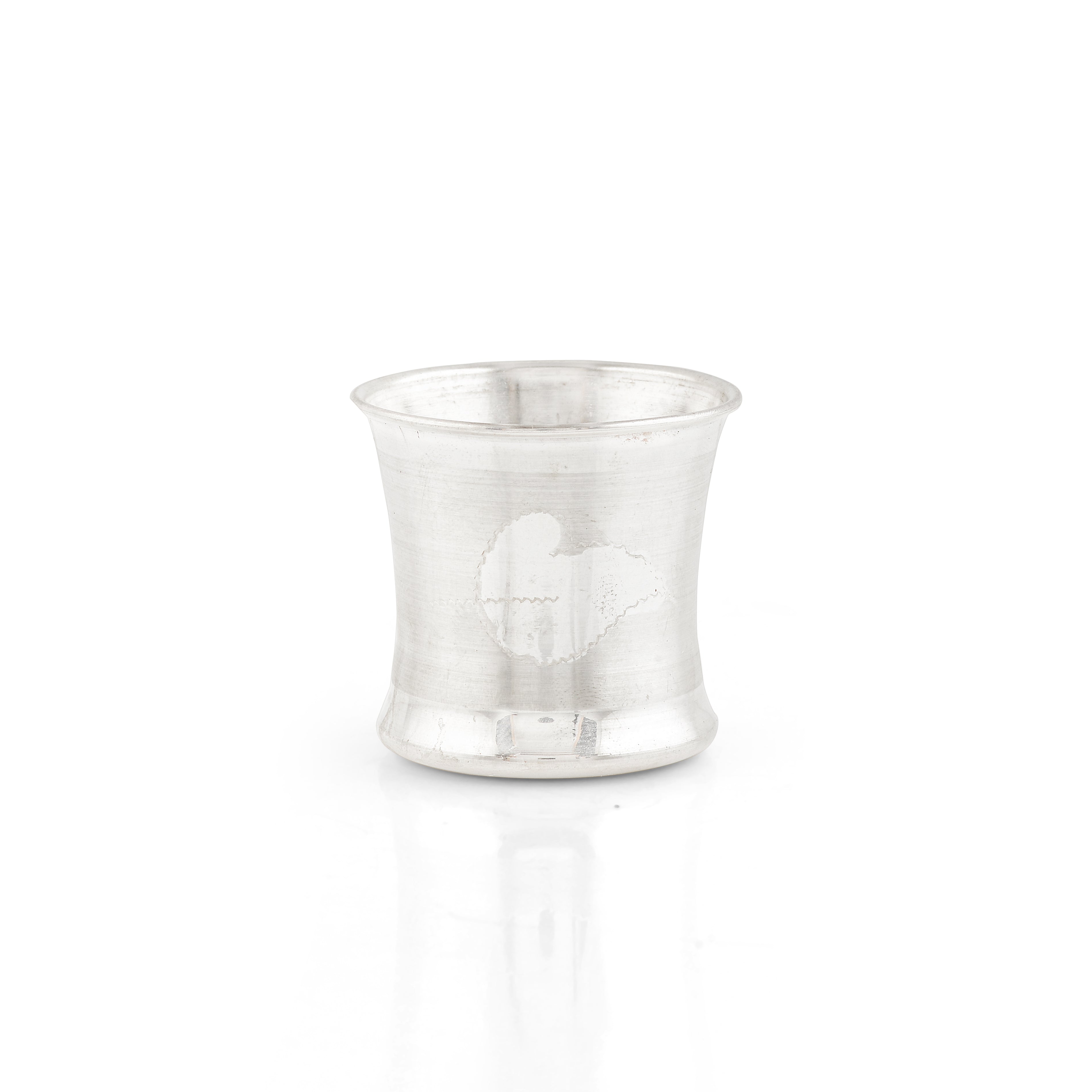 Pure Silver Leaf Design Panchapatra Traditional 92.5 Silver Pooja Essential