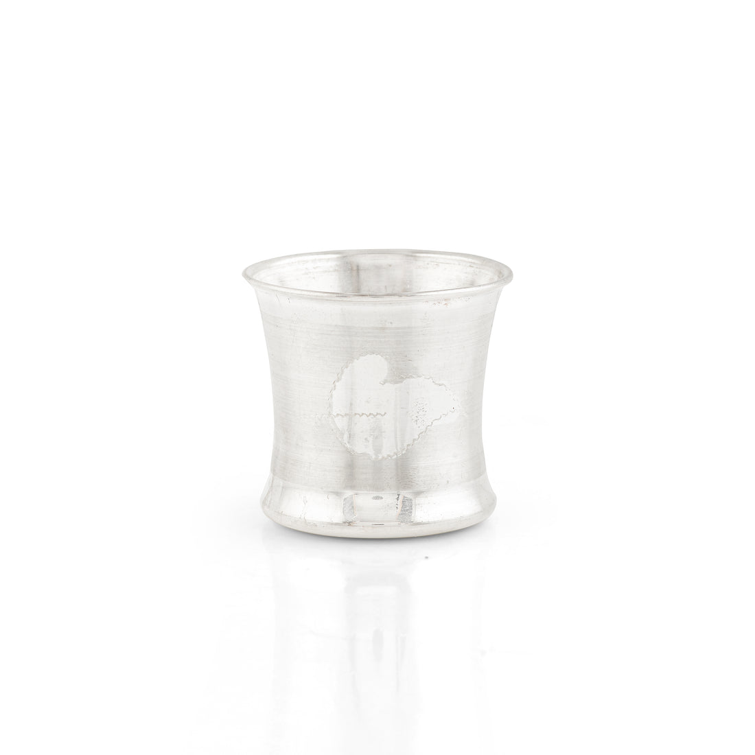 Pure Silver Leaf Design Panchapatra Traditional 92.5 Silver Pooja Essential