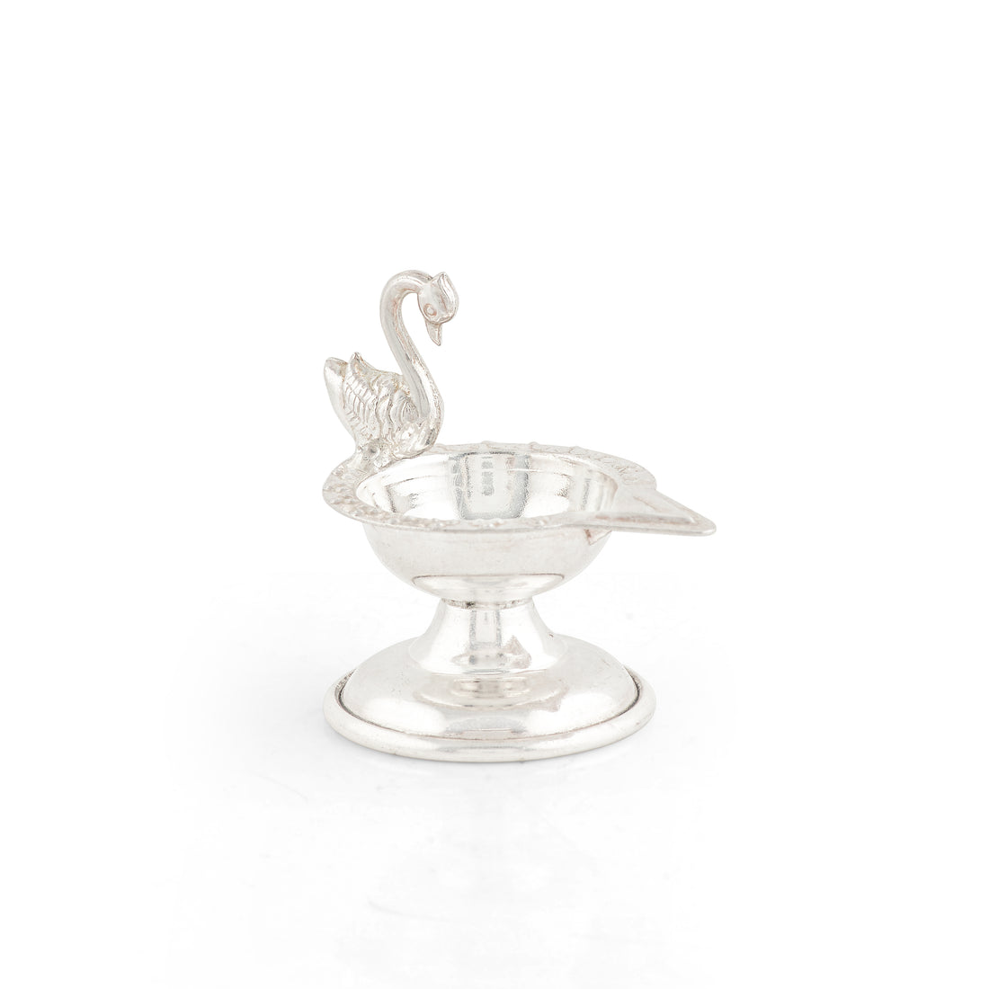 92.5 Pure Silver Plain Deepam Stands - Pair