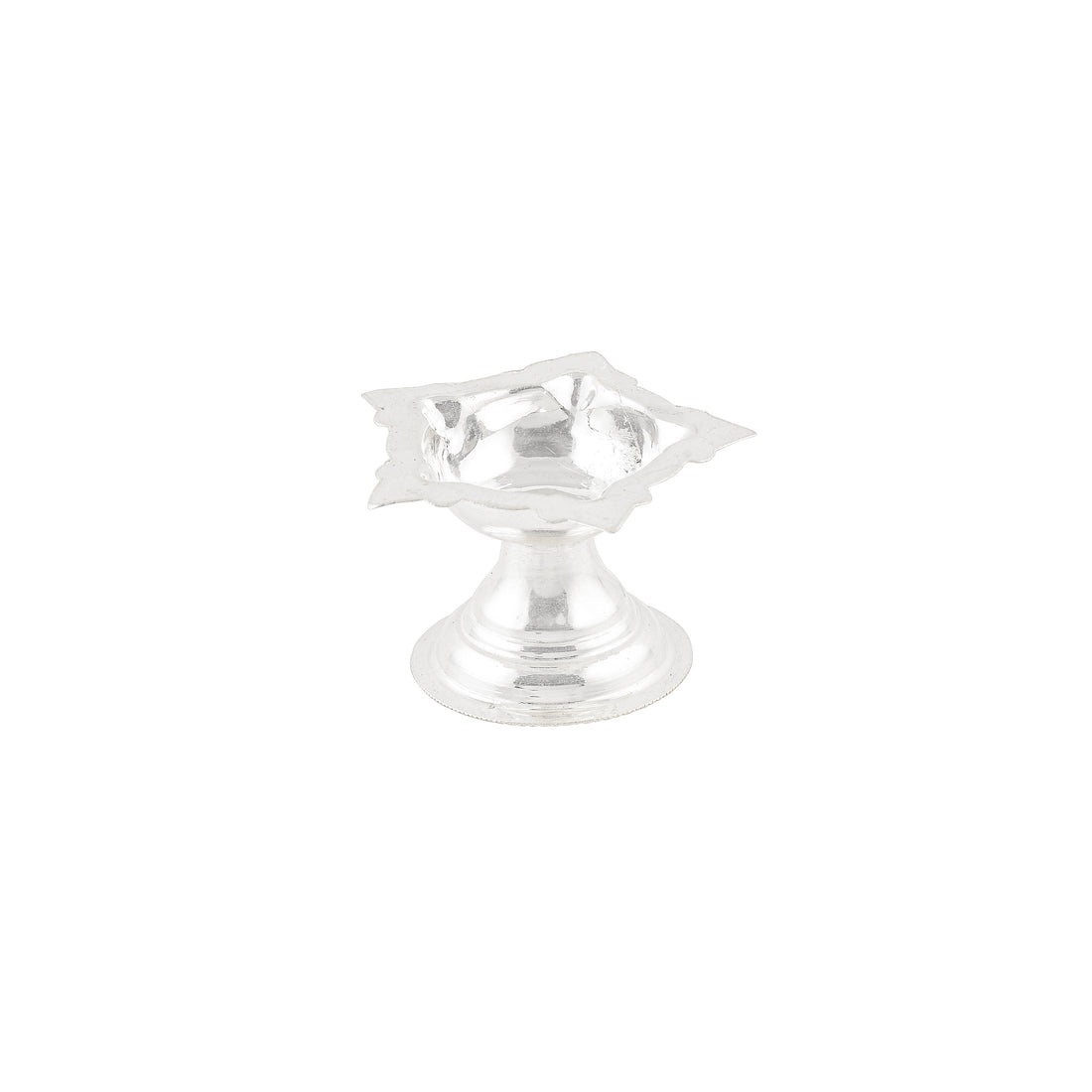 Pure Silver Plain Deepam Stands Pair