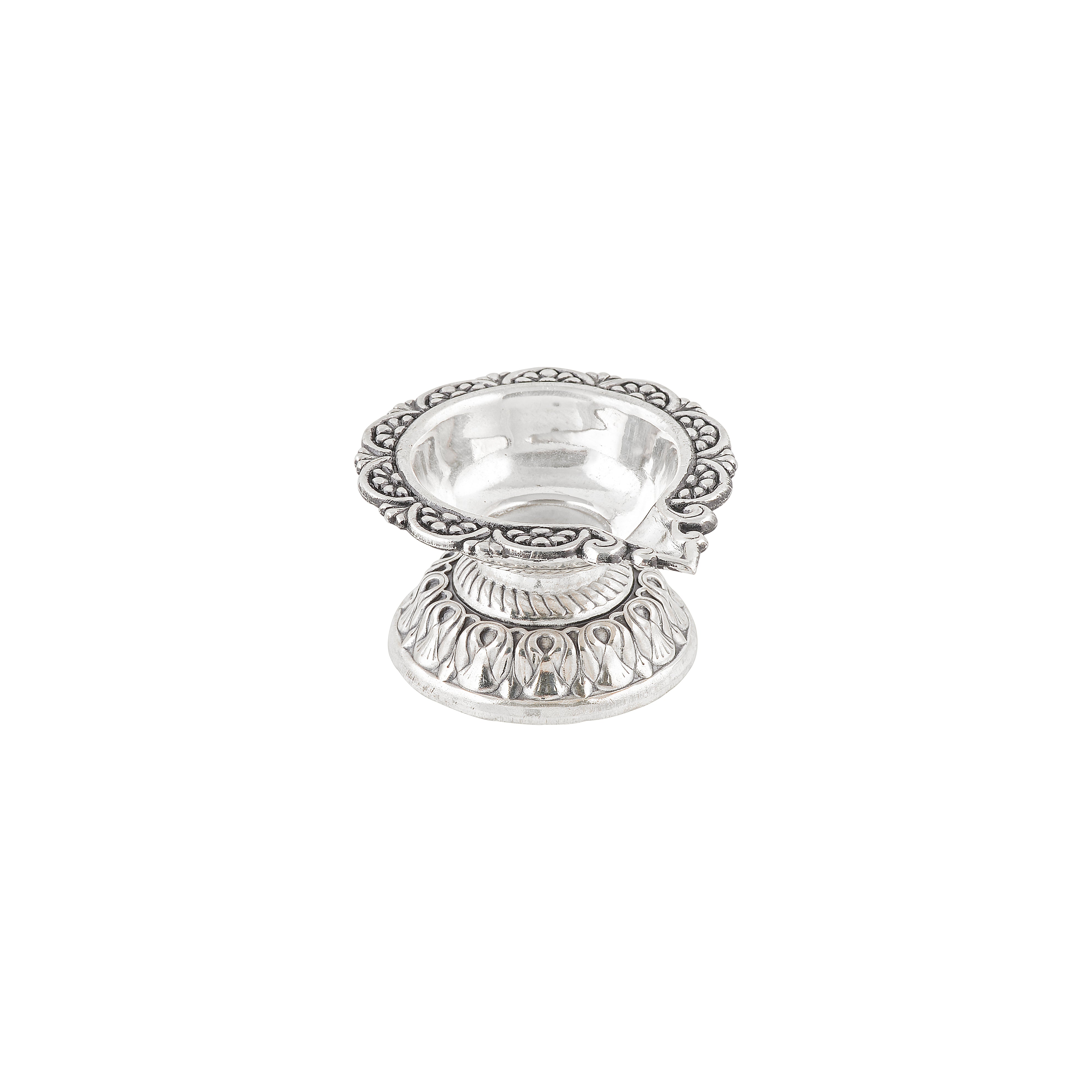 Pure Silver Antique Deepam Stand Pair