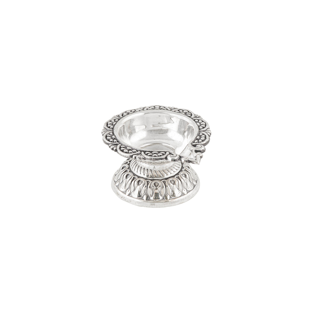 Pure Silver Antique Deepam Stand Pair