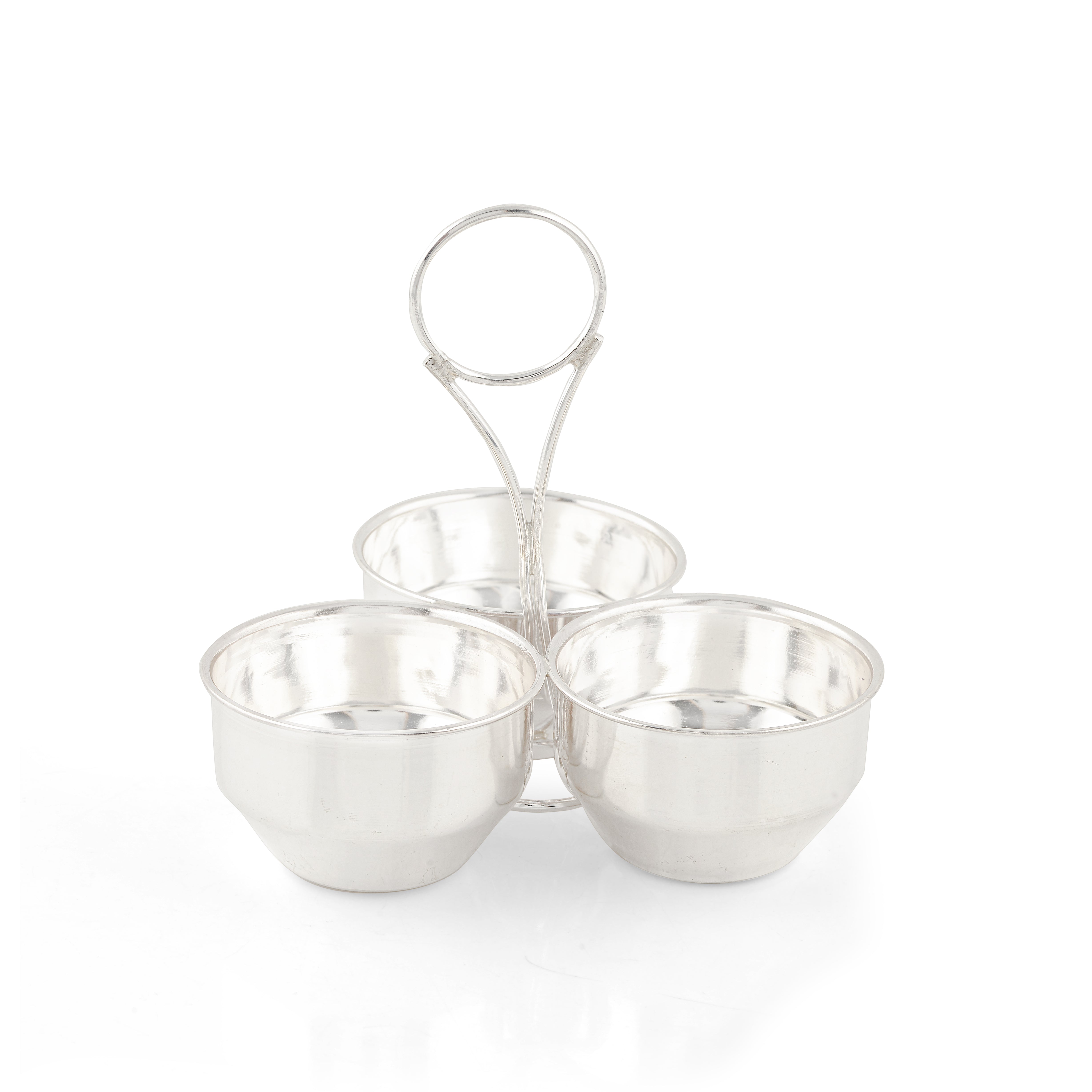 92.5 Pure Silver Three-Bowl Panchapali
