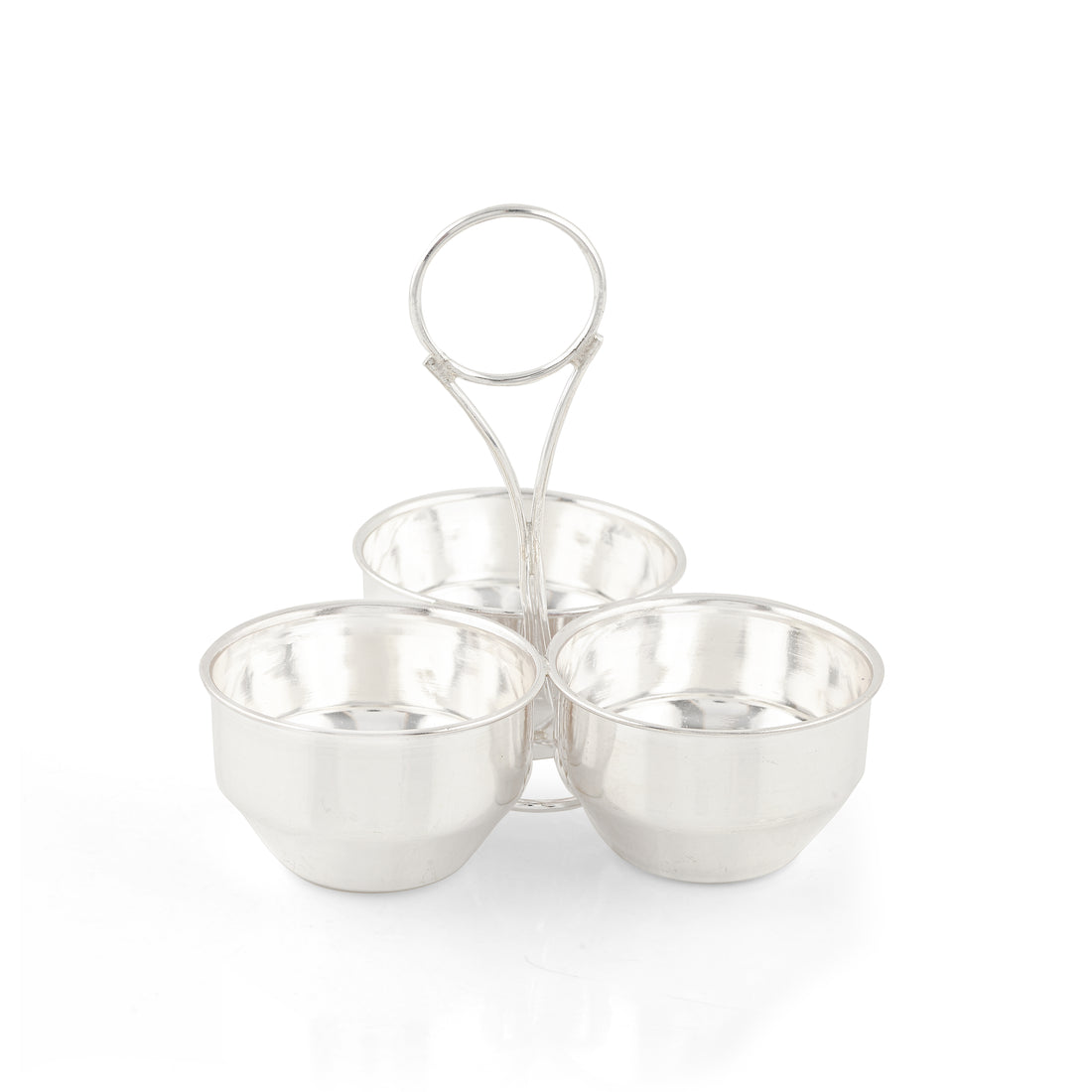 92.5 Pure Silver Three-Bowl Panchapali