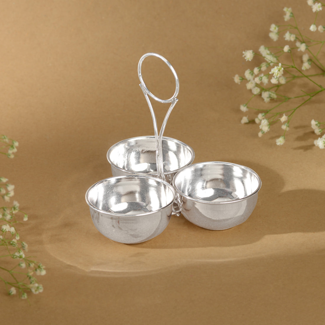 Pure Silver Three-Bowl Panchpali