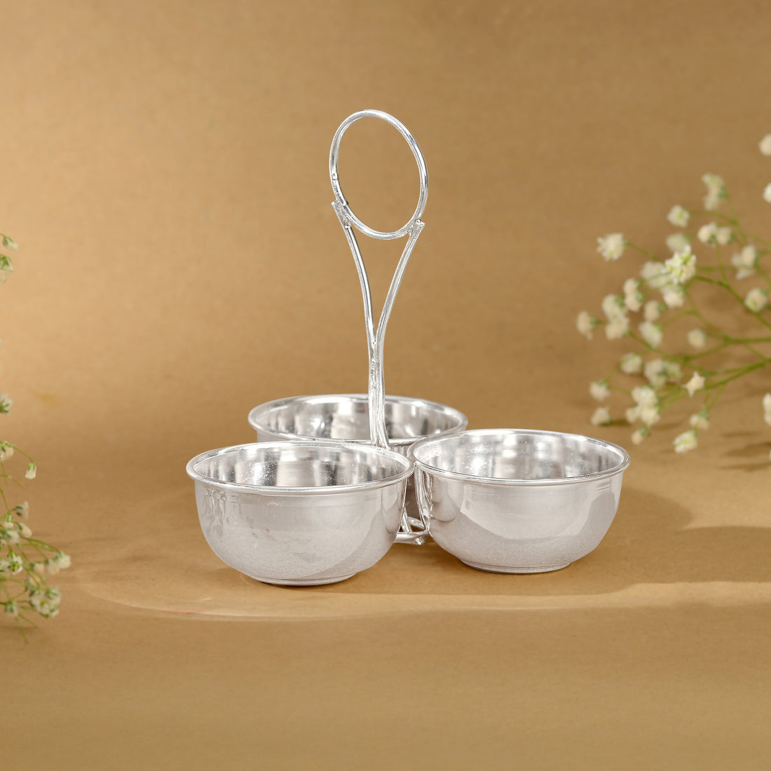 Pure Silver Three-Bowl Panchpali