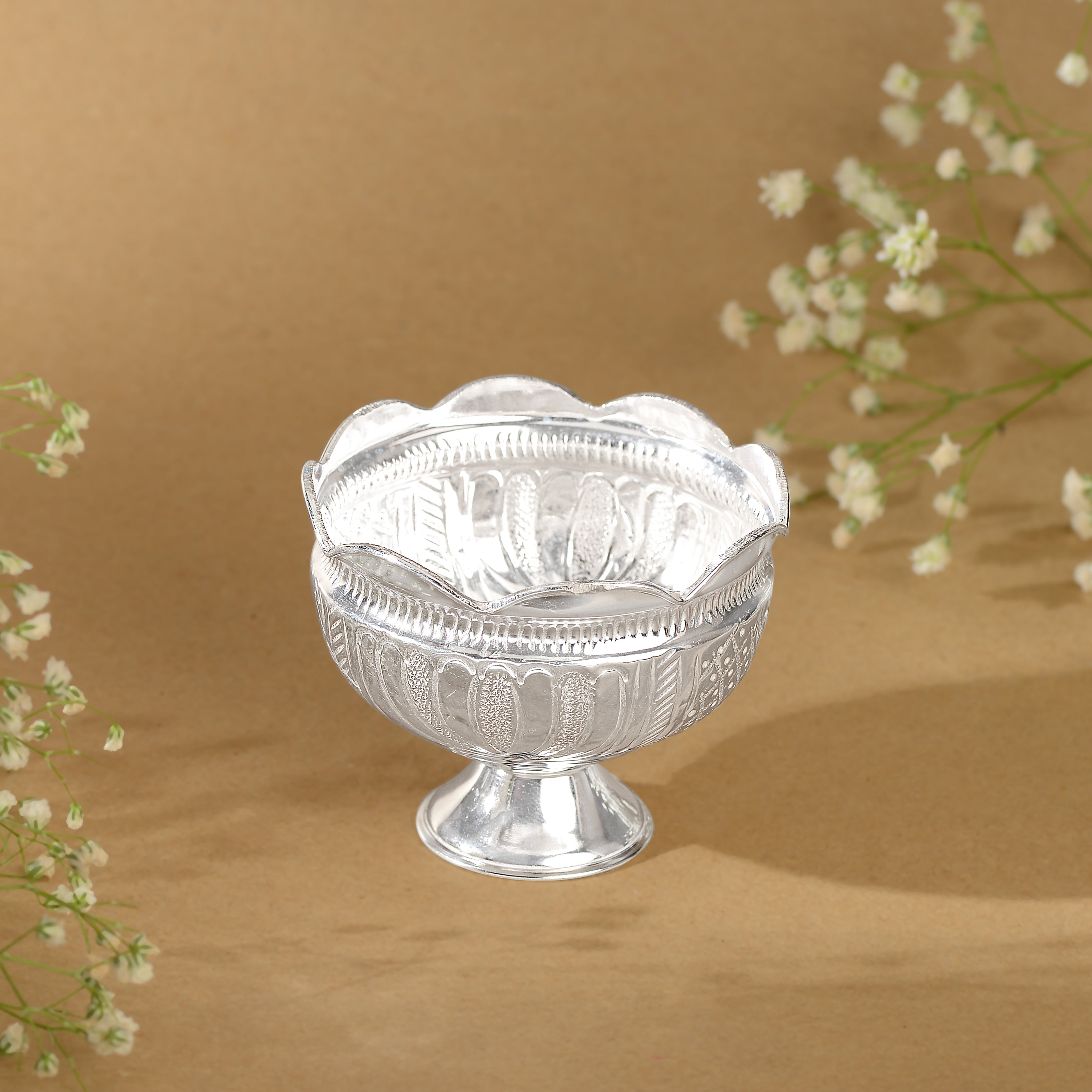 92.5 Pure Silver Prasadam Bowl