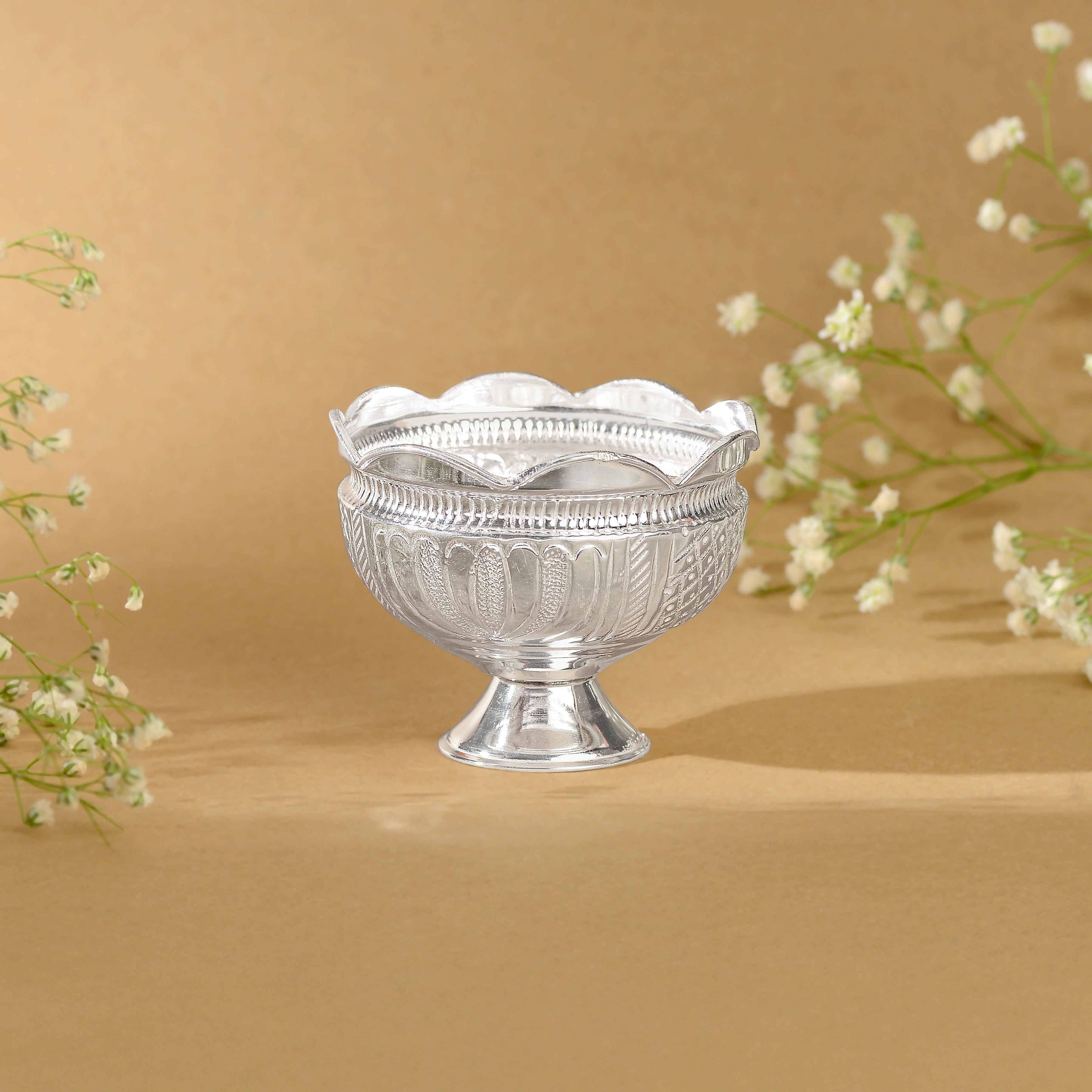 92.5 Pure Silver Prasadam Bowl