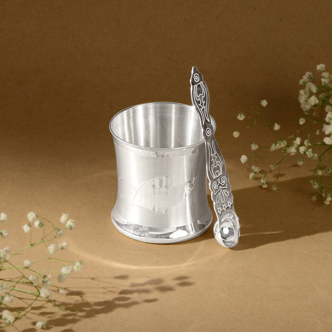 92.5 Pure Silver Panchapatra & Udharni Set