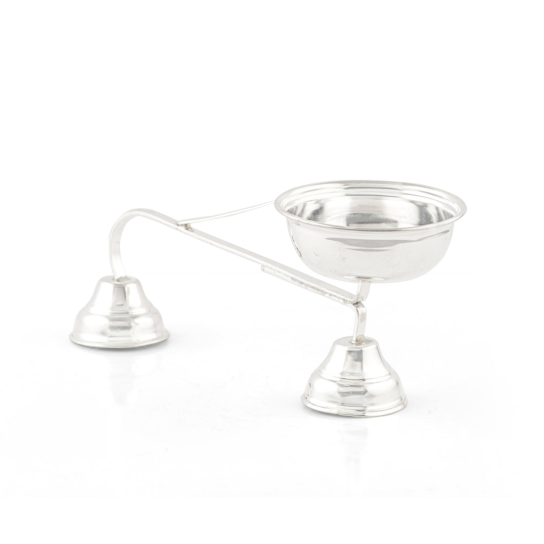 Pure Silver Aarti Stand / Pooja Lamp with Handle