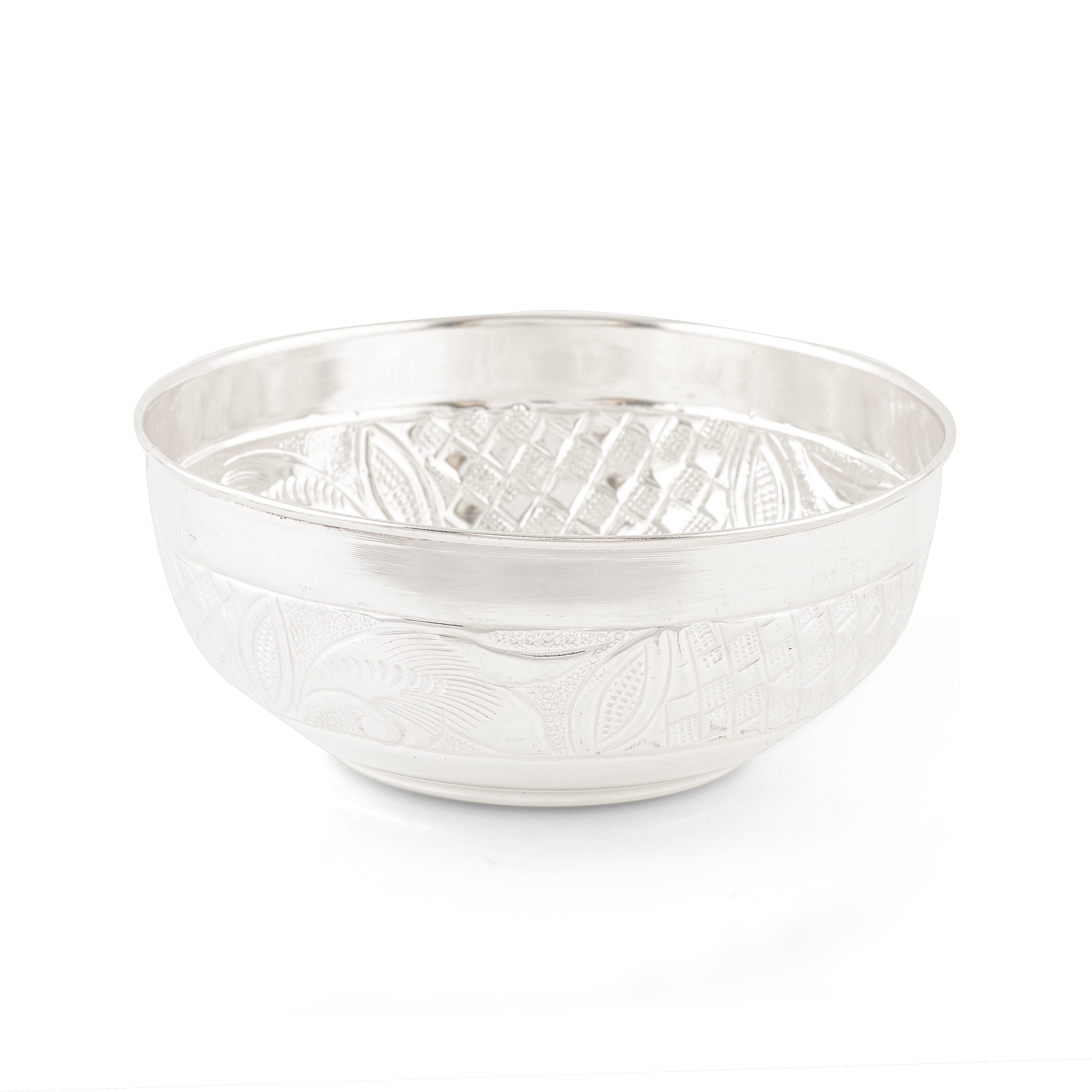 92.5 Pure Silver Designed Pooja / Prasadam Bowl