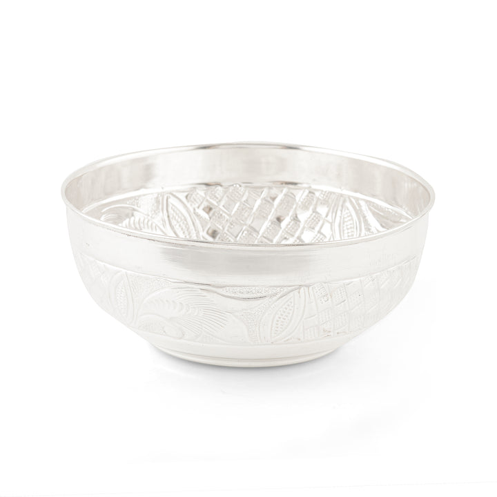 92.5 Pure Silver Designed Pooja / Prasadam Bowl